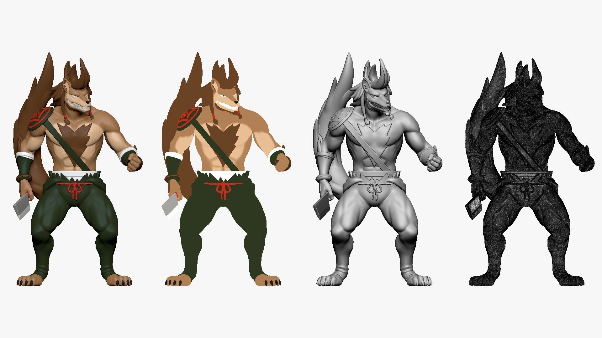 001231 werewolf trooper with long sword 3D model_1