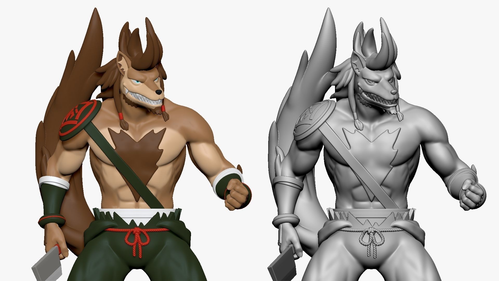 001231 werewolf trooper with long sword 3D model_5