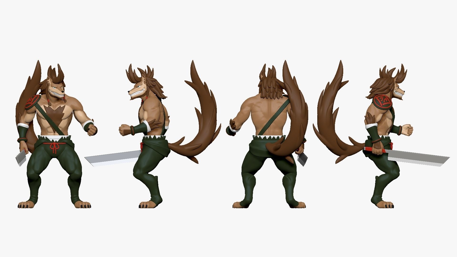 001231 werewolf trooper with long sword 3D model_3