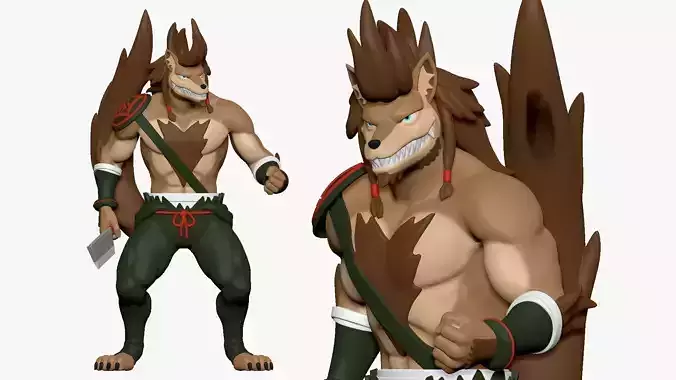 001231 werewolf trooper with long sword 3dp