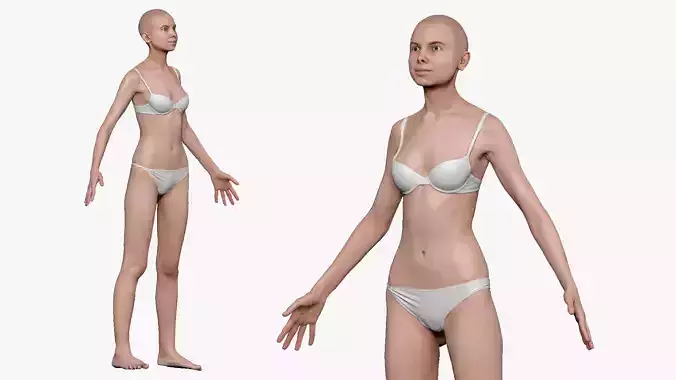 001234 woman in underwear A pose