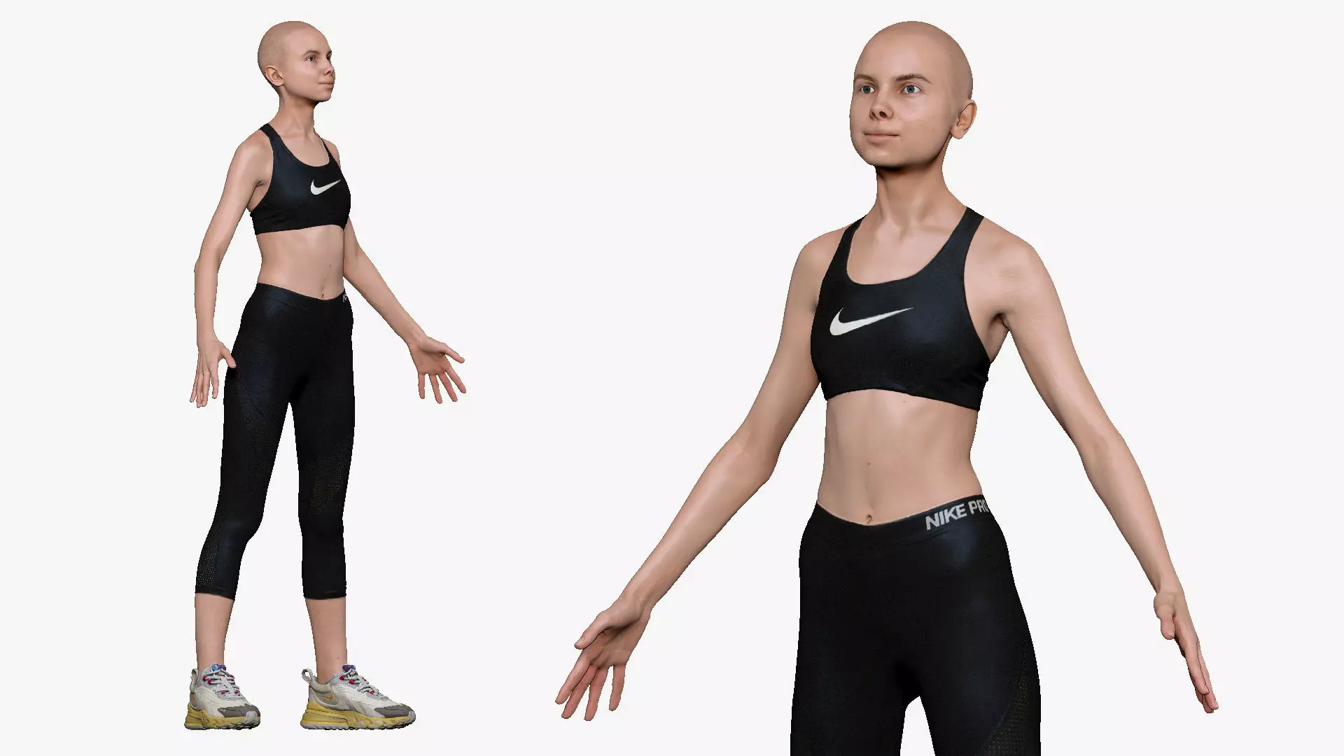 001235 Woman in Fitness Outfit 3D Model 3D model