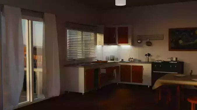 Morning Apartment Free 3D model