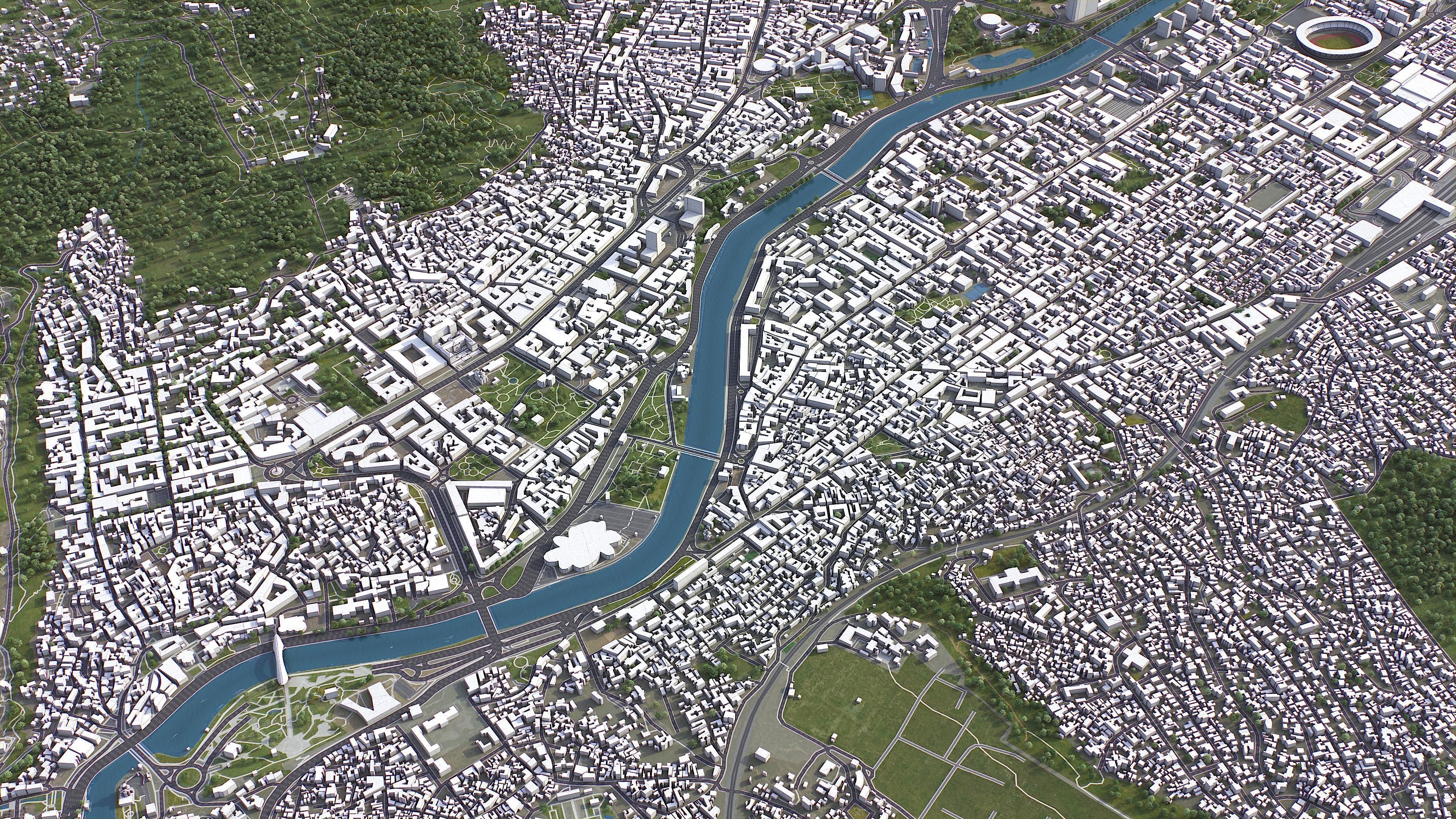 Tbilisi Low-poly 3D model_7