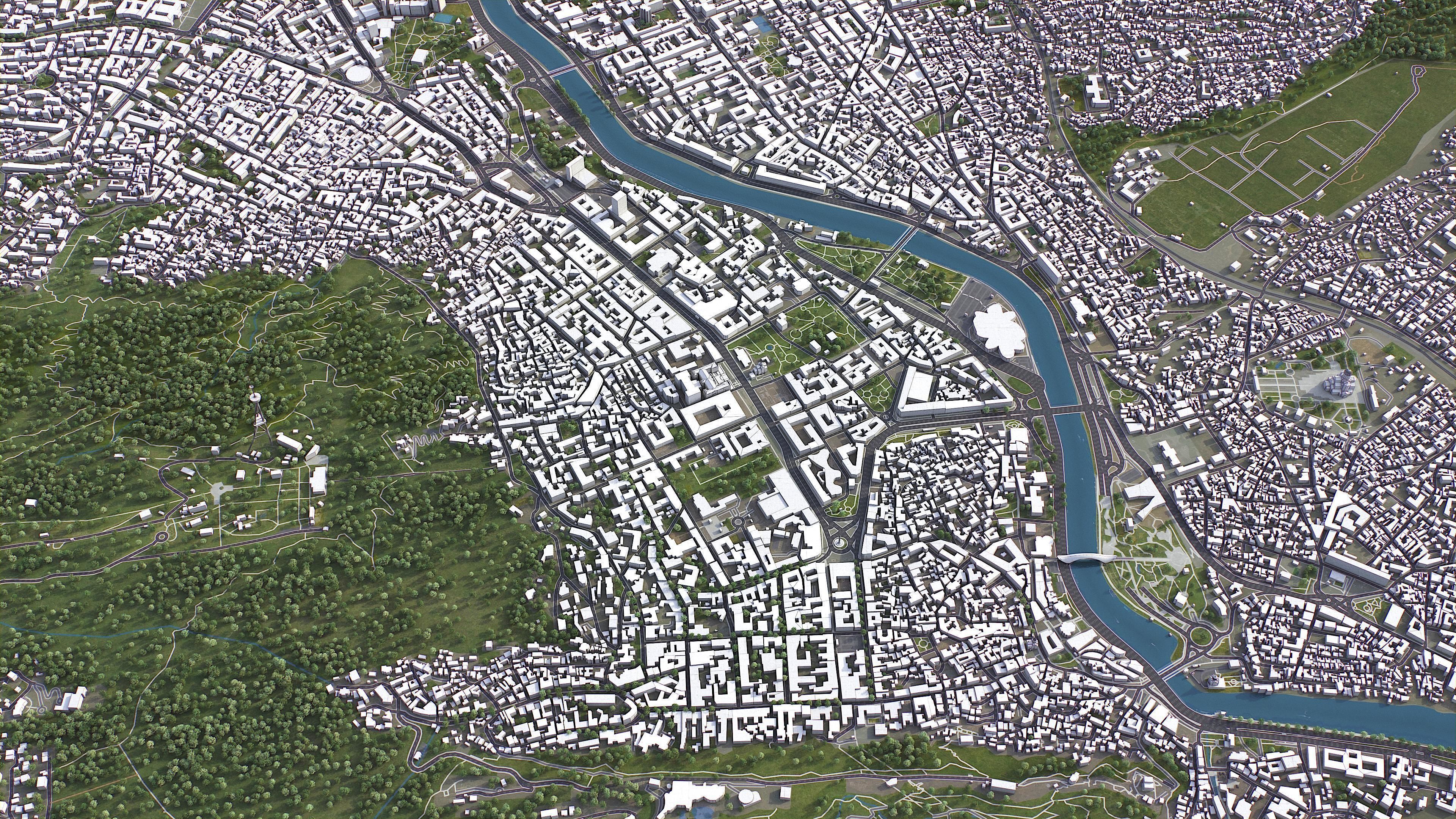Tbilisi Low-poly 3D model_5
