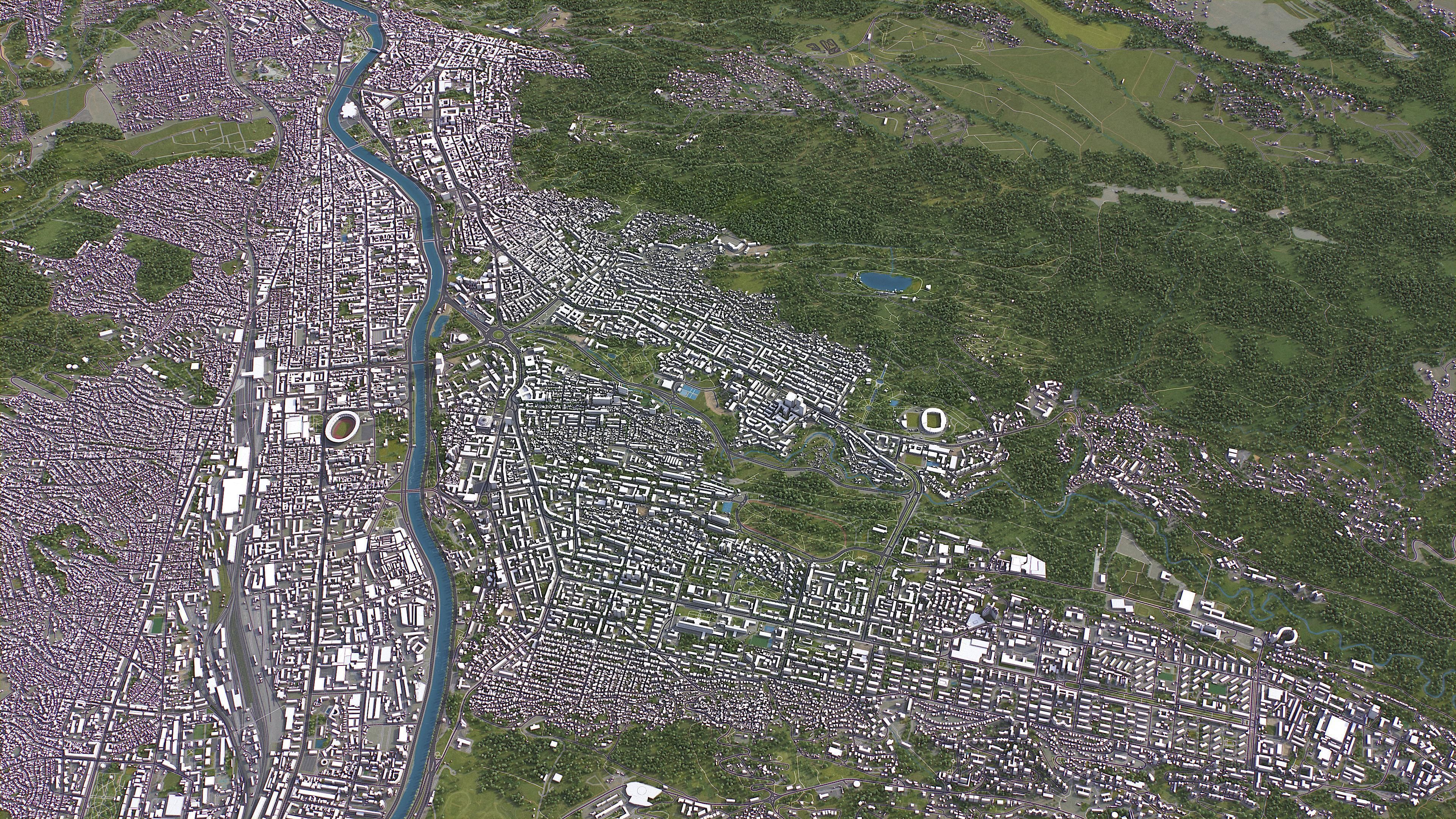 Tbilisi Low-poly 3D model_11