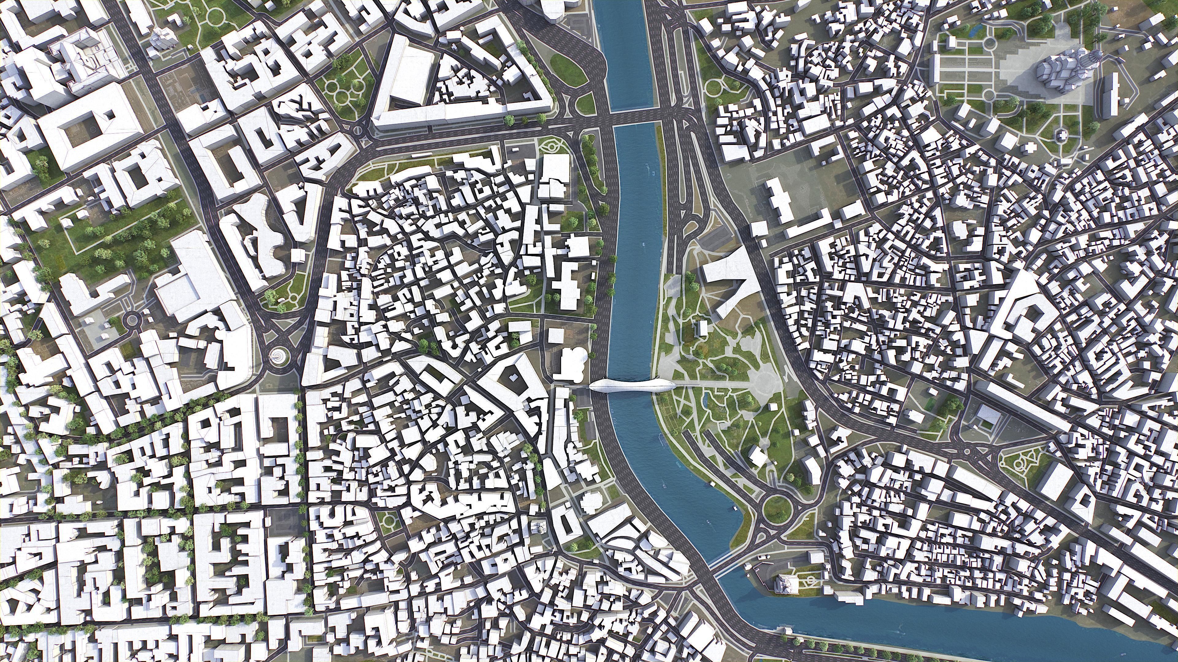 Tbilisi Low-poly 3D model_8