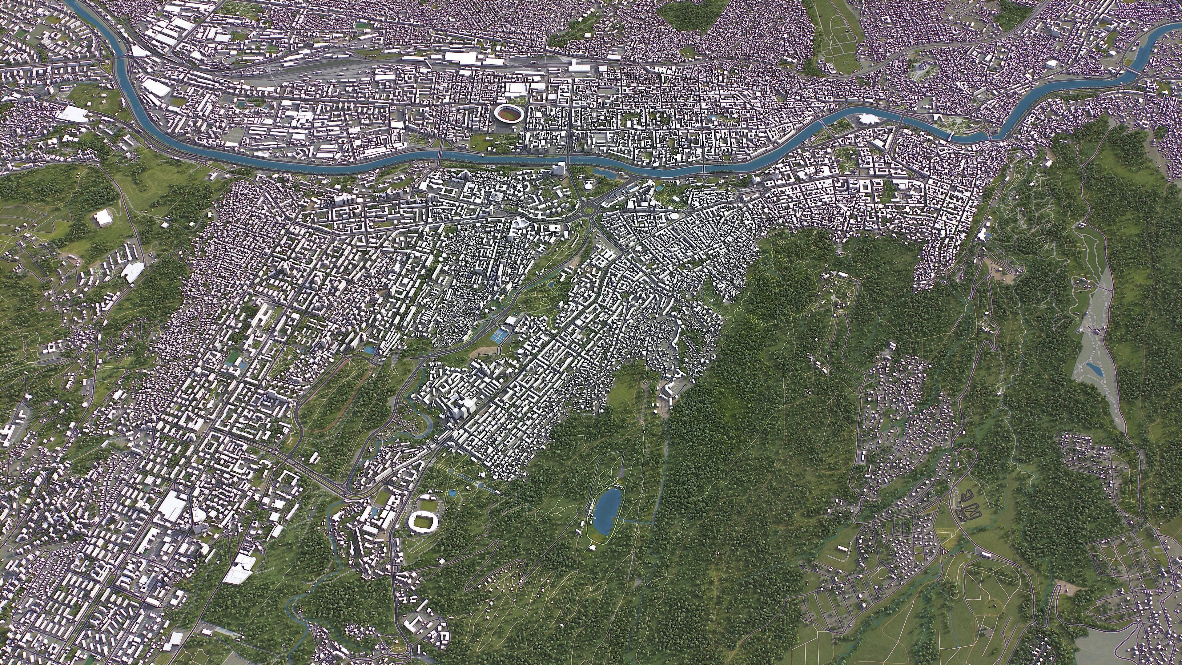 Tbilisi Low-poly 3D model_14