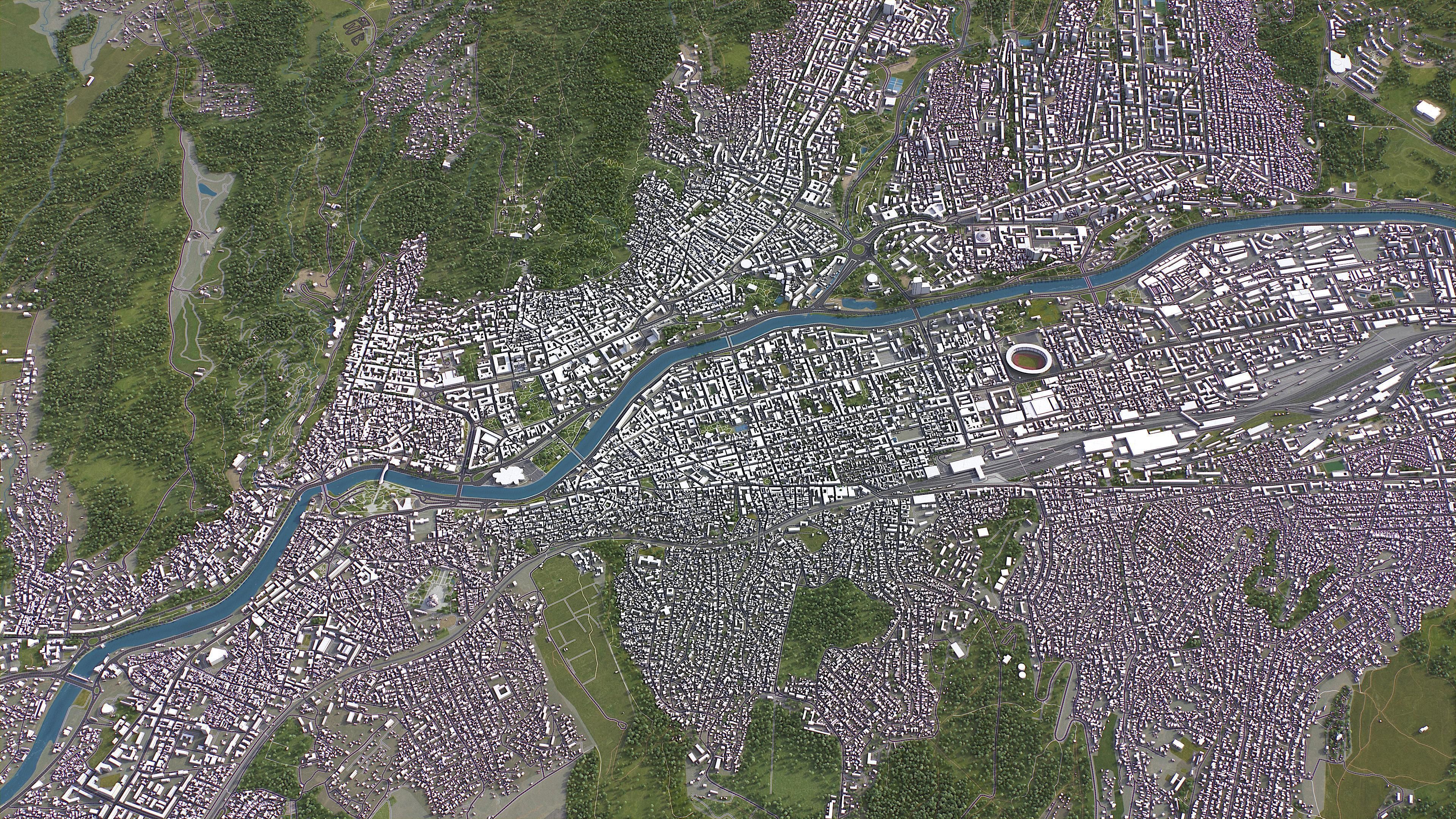 Tbilisi Low-poly 3D model_16