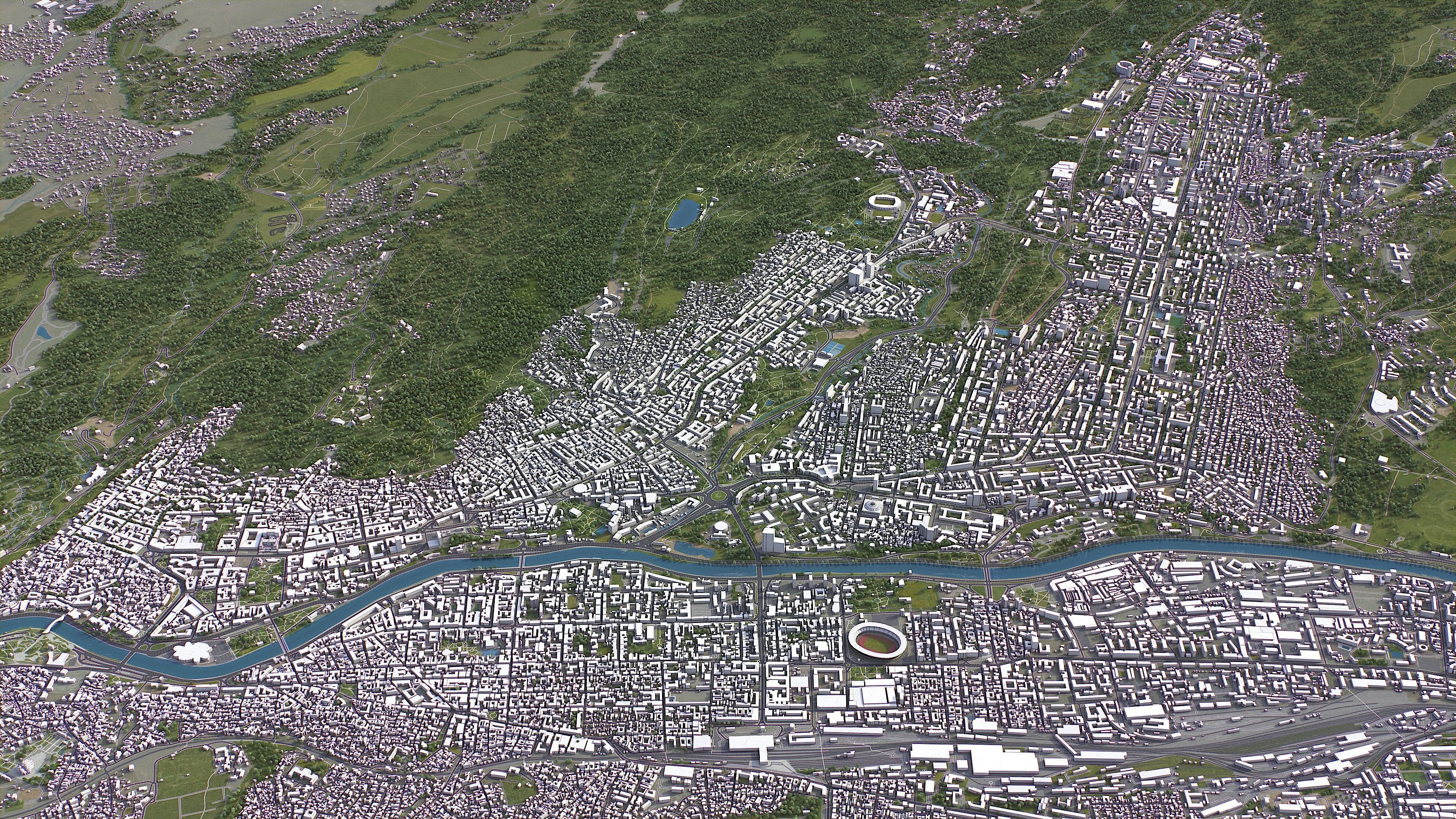 Tbilisi Low-poly 3D model_13