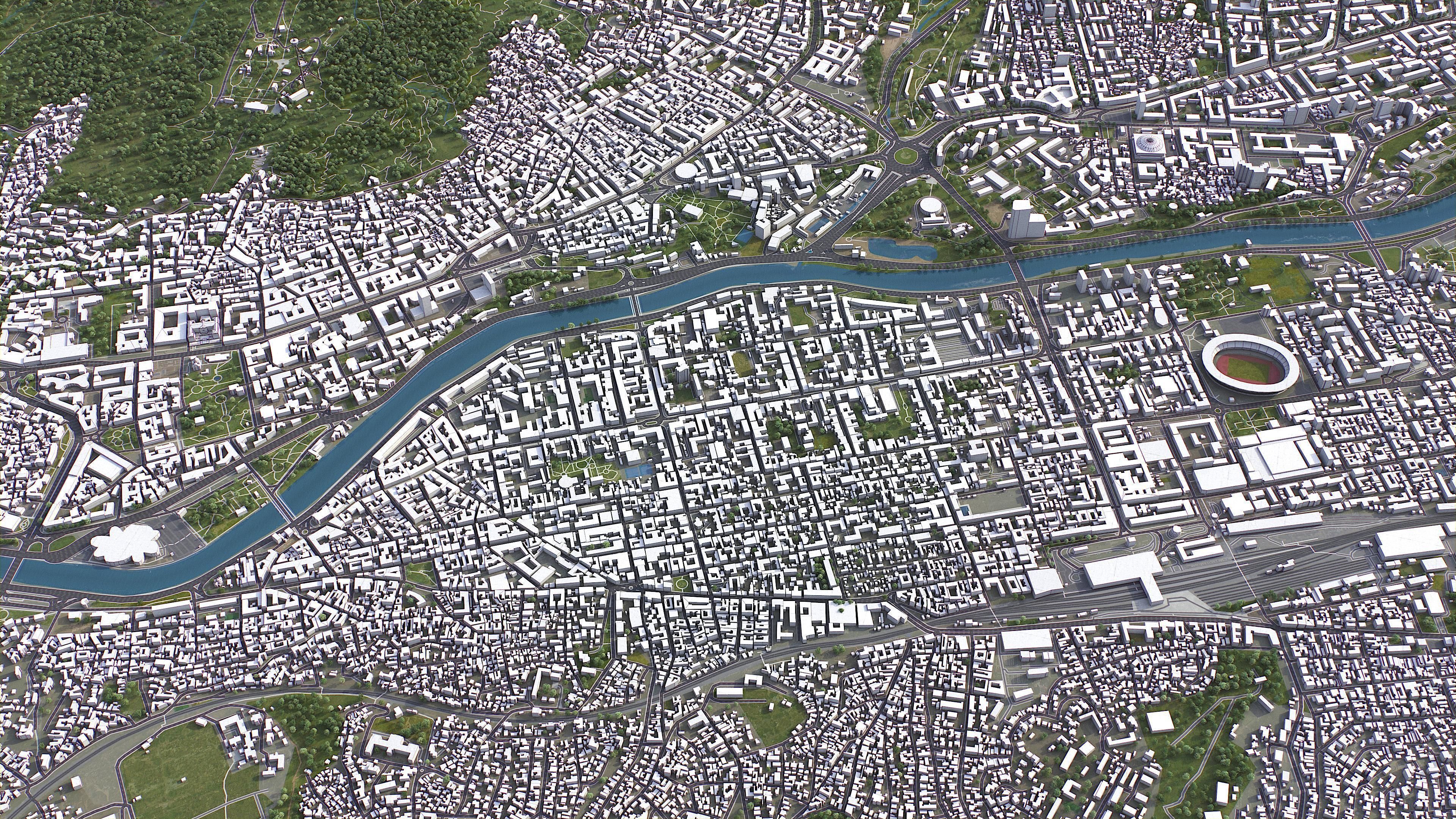 Tbilisi Low-poly 3D model_10