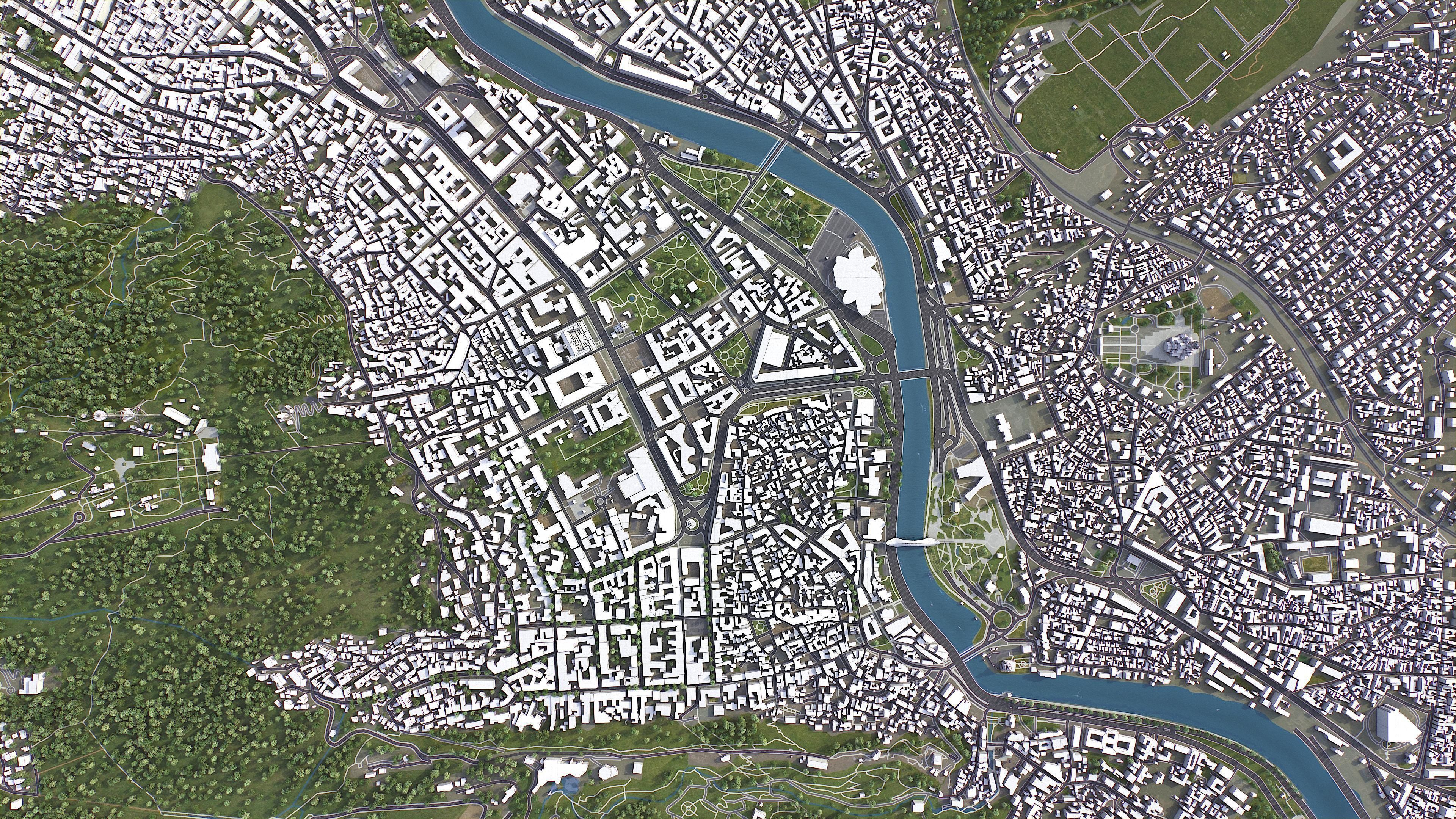 Tbilisi Low-poly 3D model_9