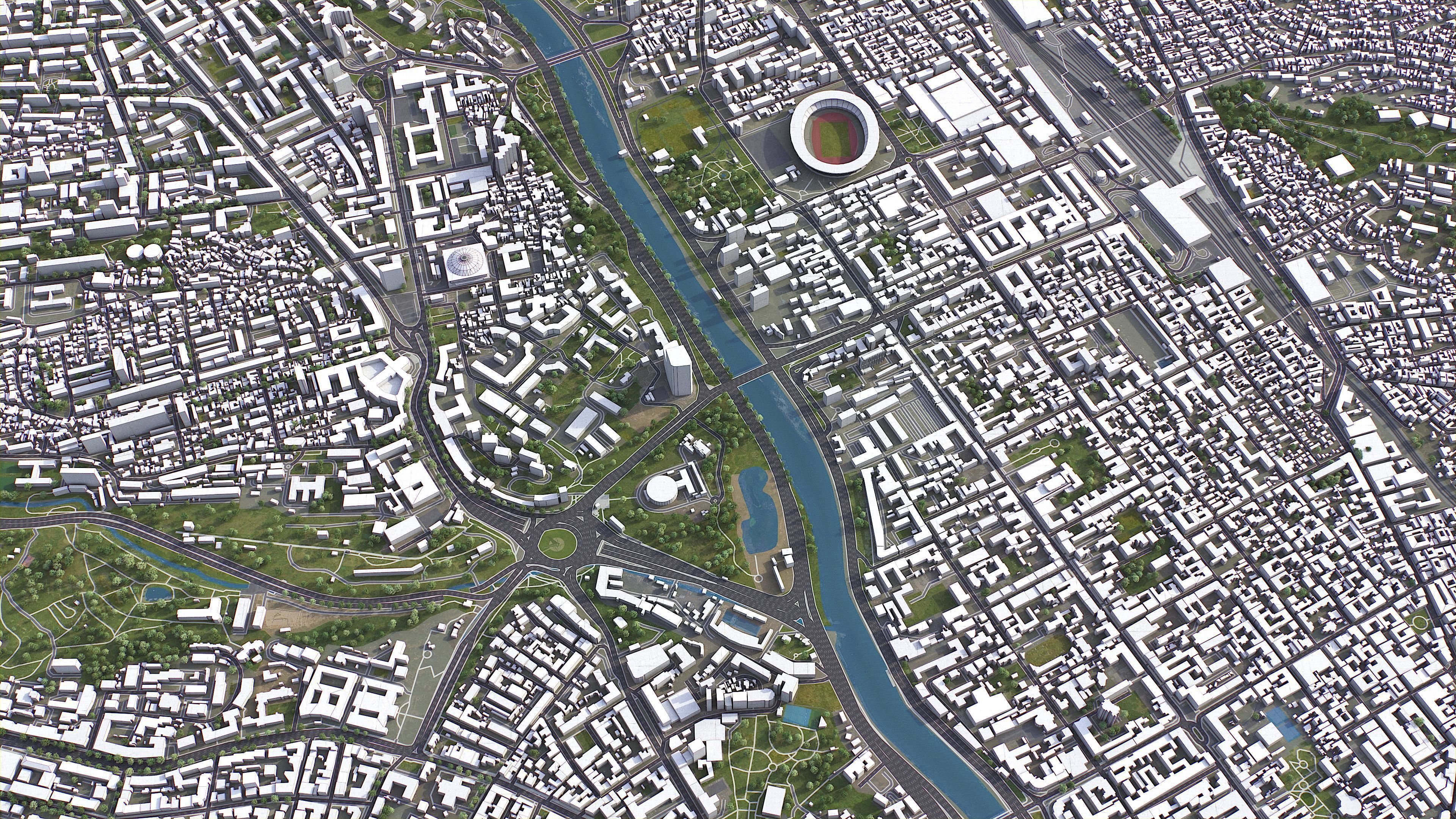 Tbilisi Low-poly 3D model_6