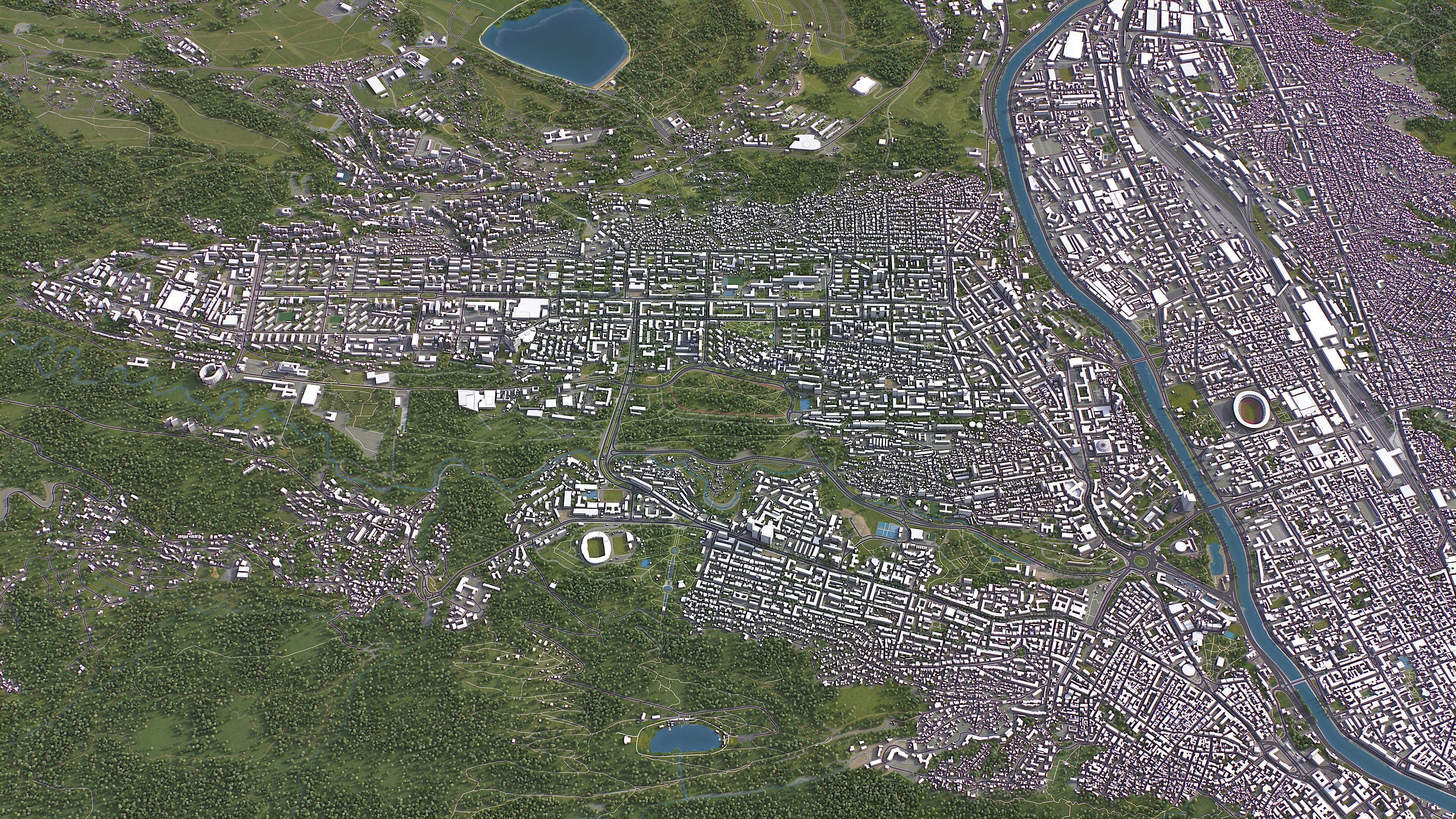 Tbilisi Low-poly 3D model_17