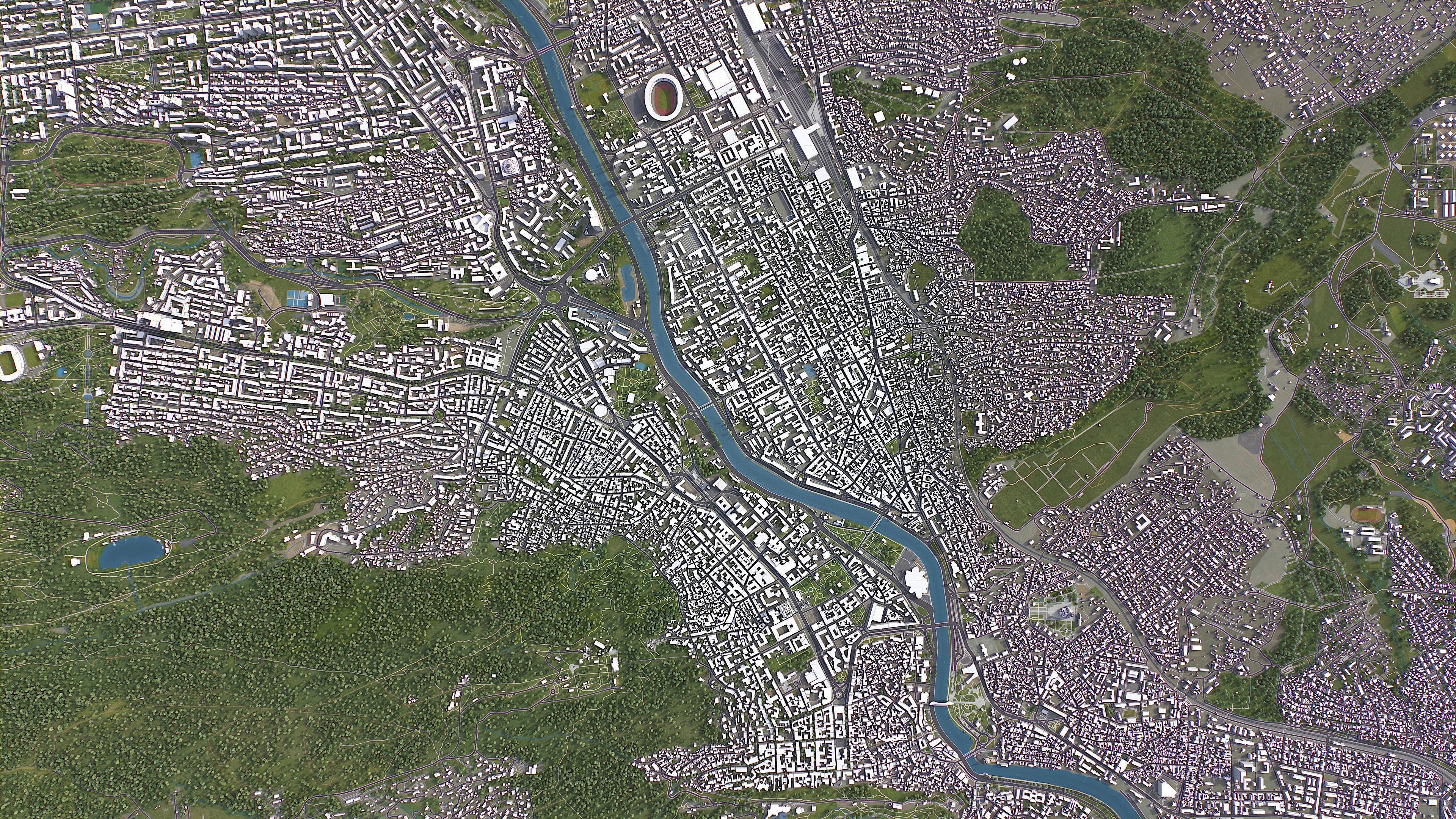 Tbilisi Low-poly 3D model_19