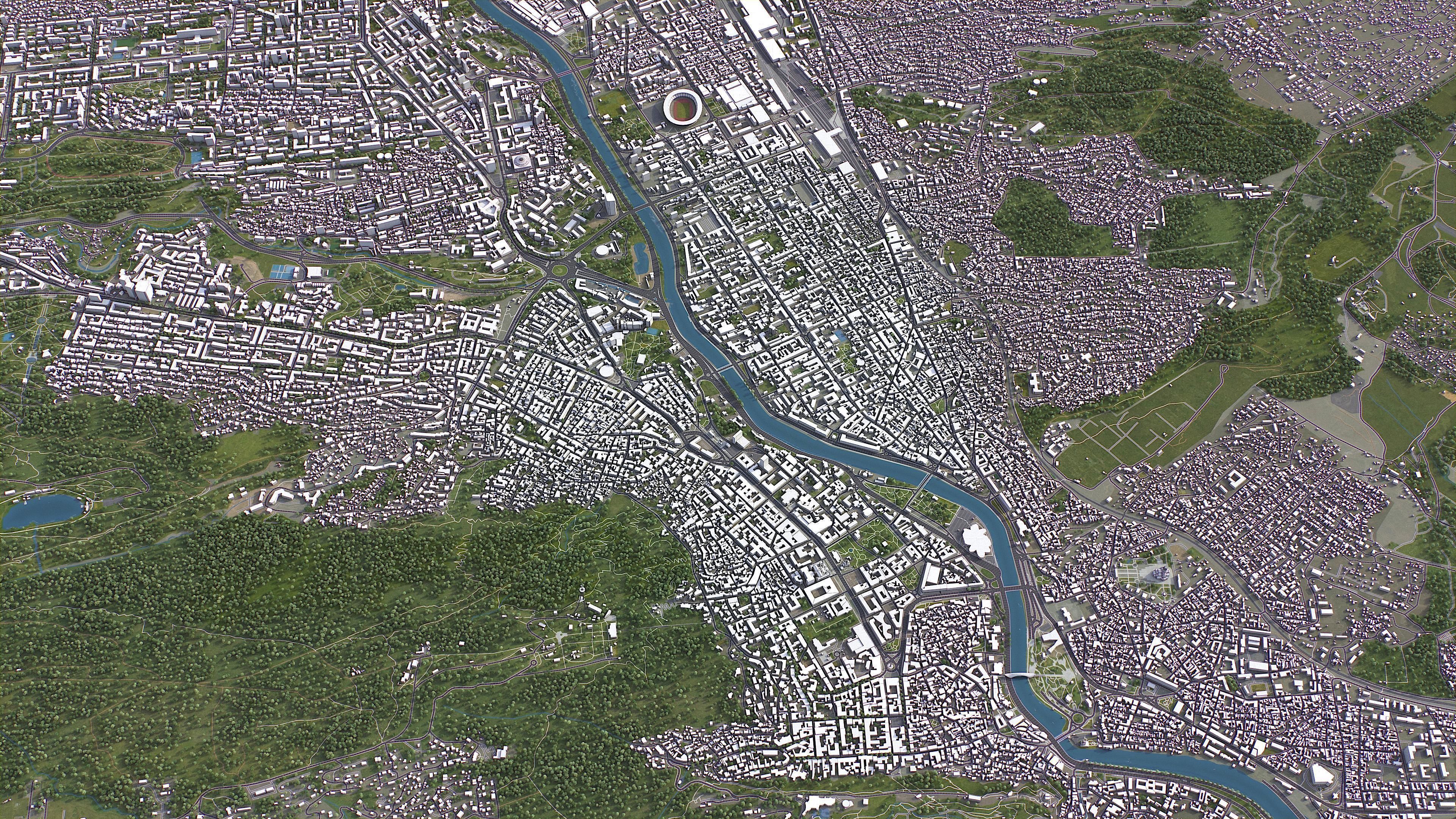 Tbilisi Low-poly 3D model_12