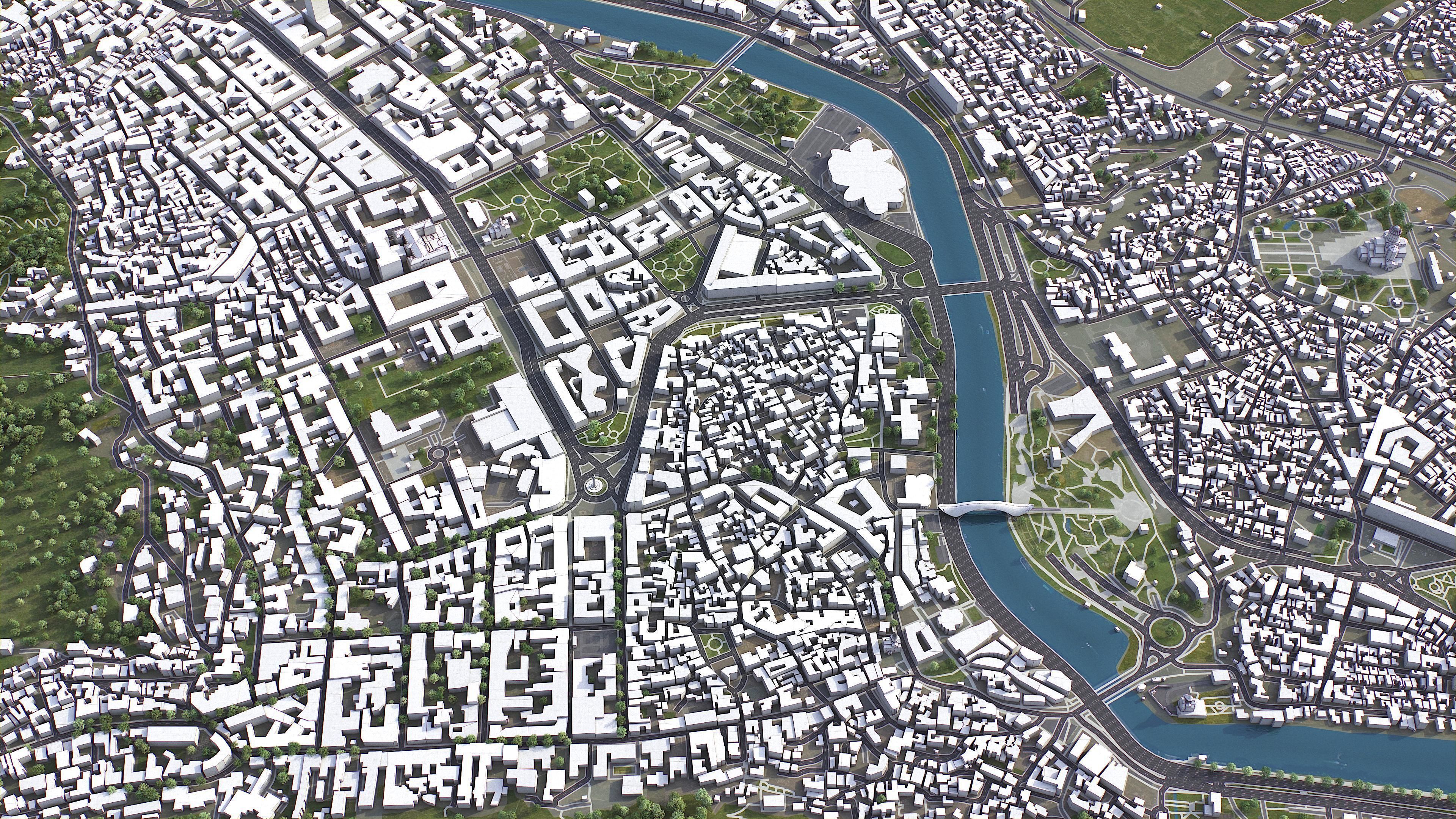 Tbilisi Low-poly 3D model_2