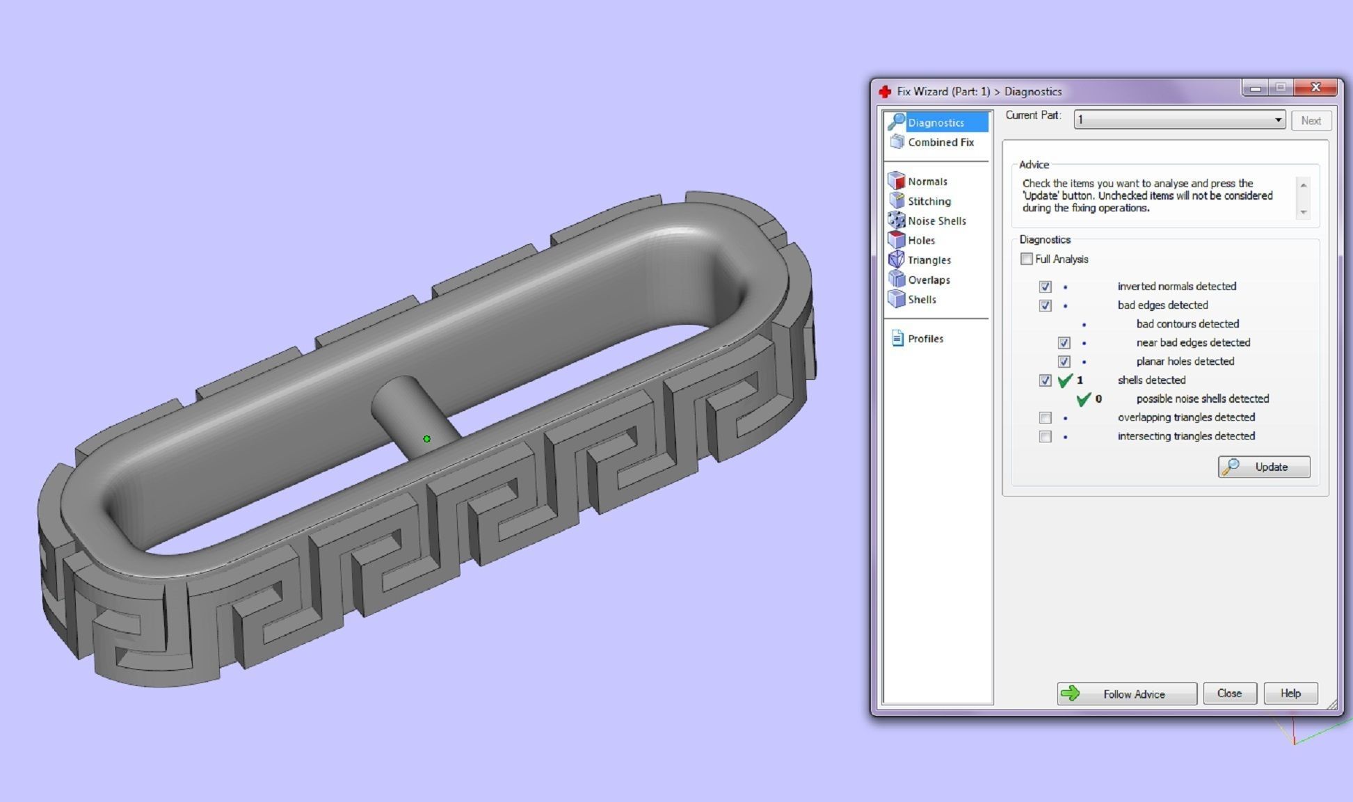 beautiful chain or bracelet  with Greek pattern 3D print model_12