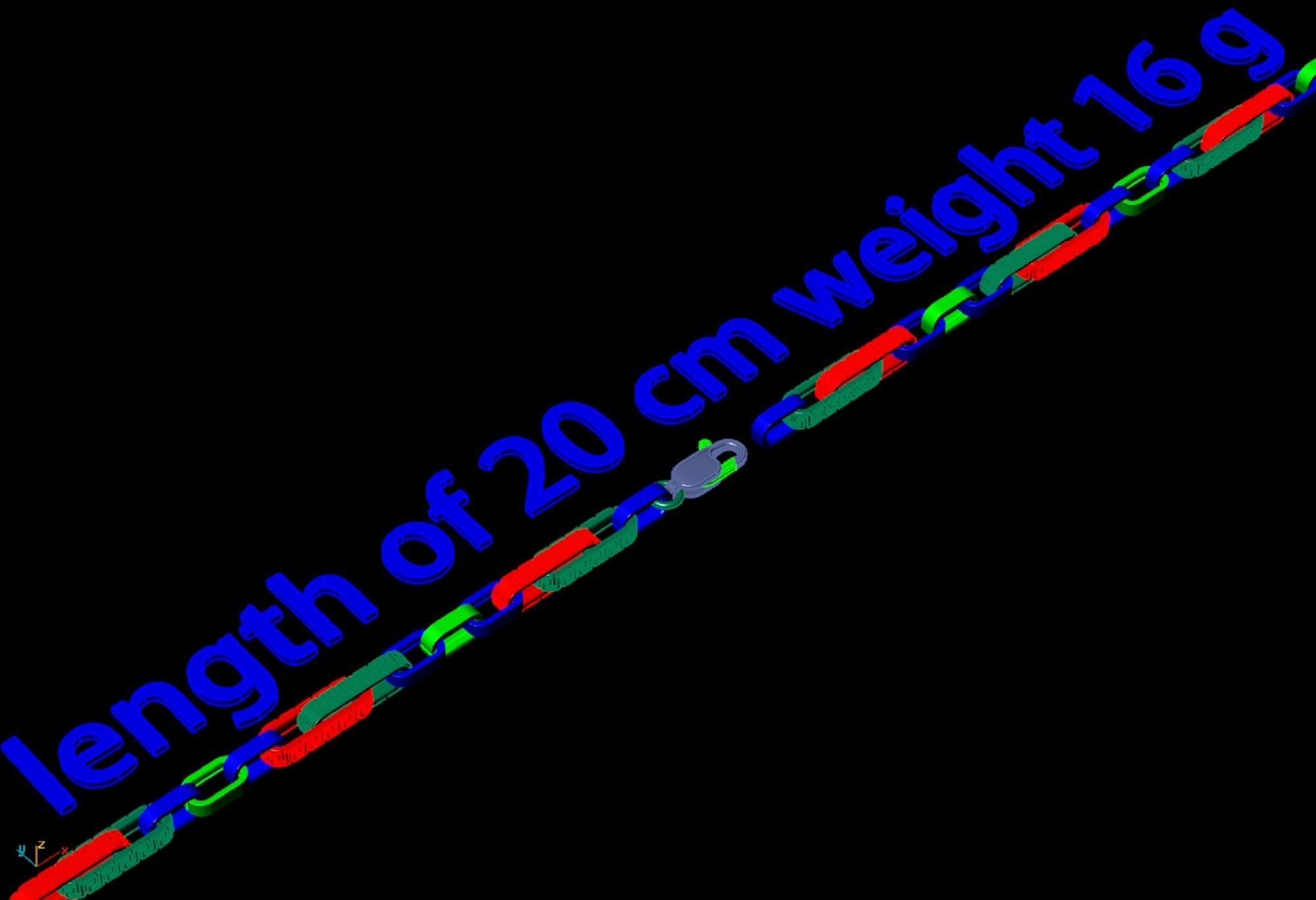 beautiful chain or bracelet  with Greek pattern 3D print model_10