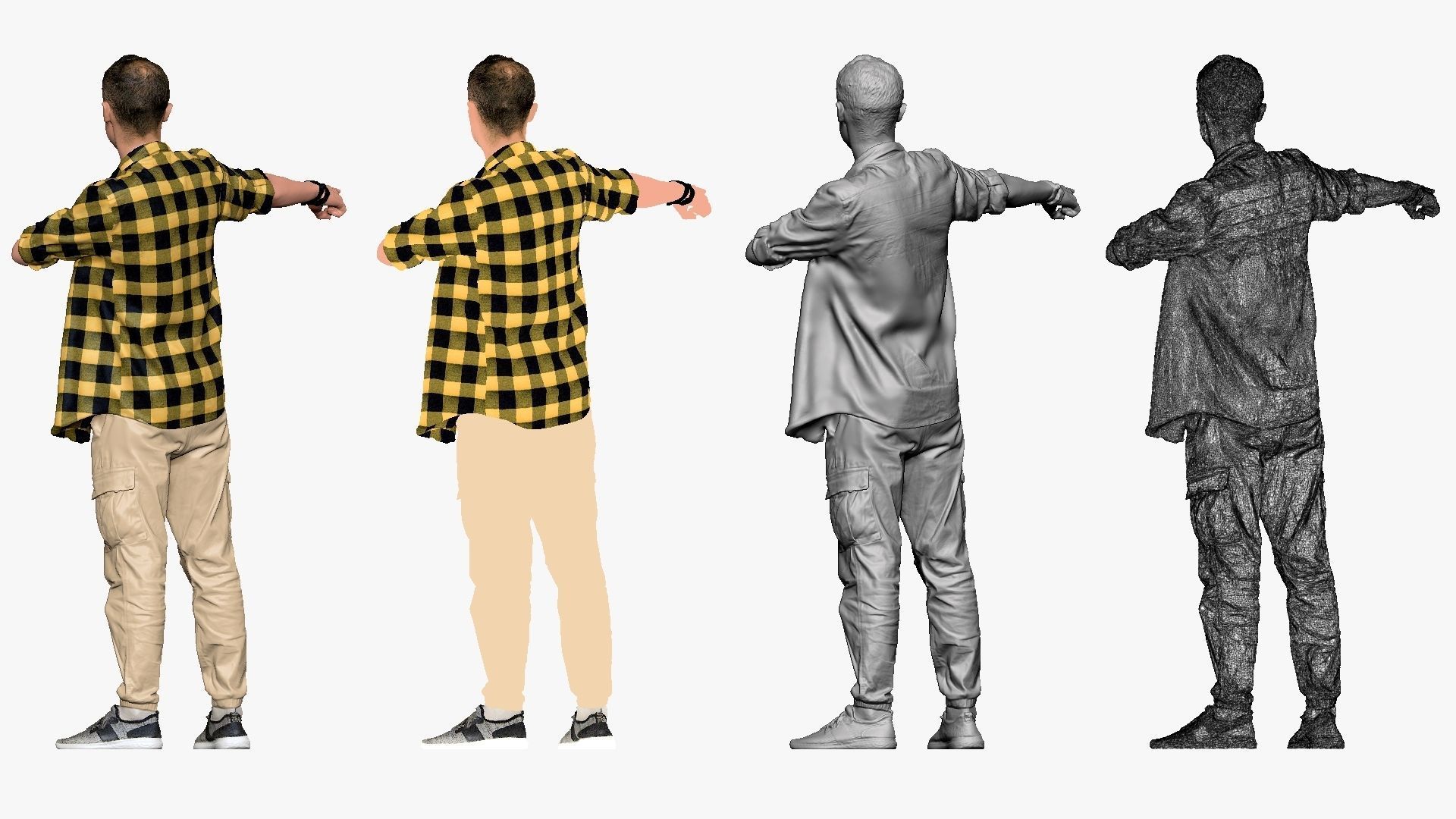 001254 stylish man and palid yellow shirt 3D model_2