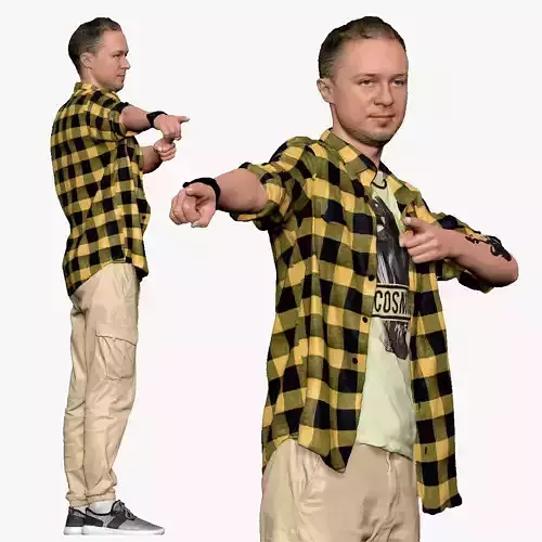 001254 stylish man and palid yellow shirt