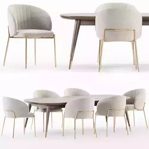 Modern chair set 04