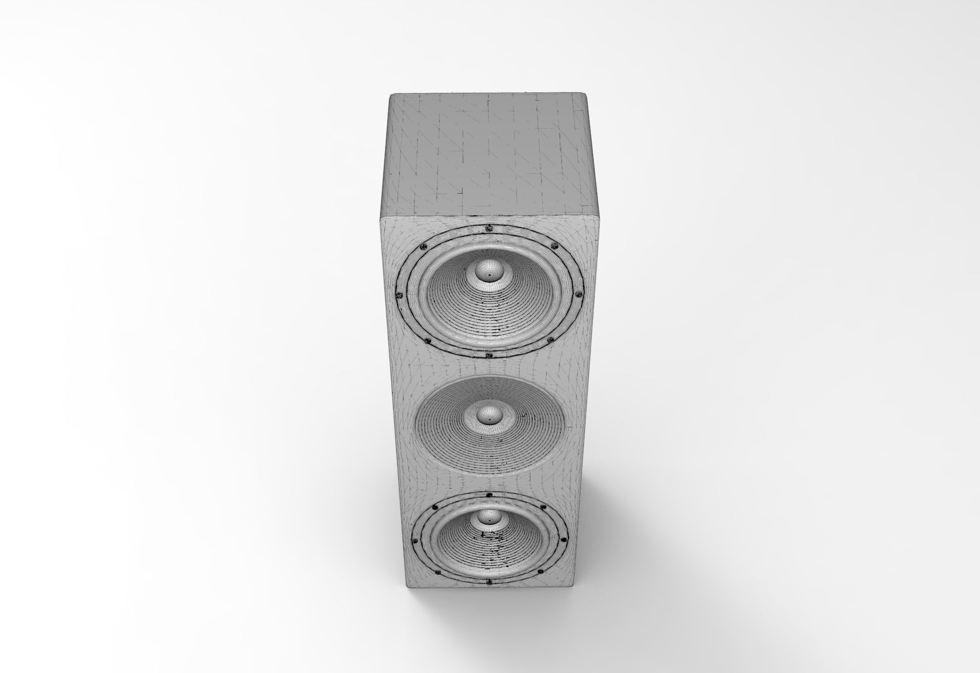 Speaker Box Low-poly 3D model_6