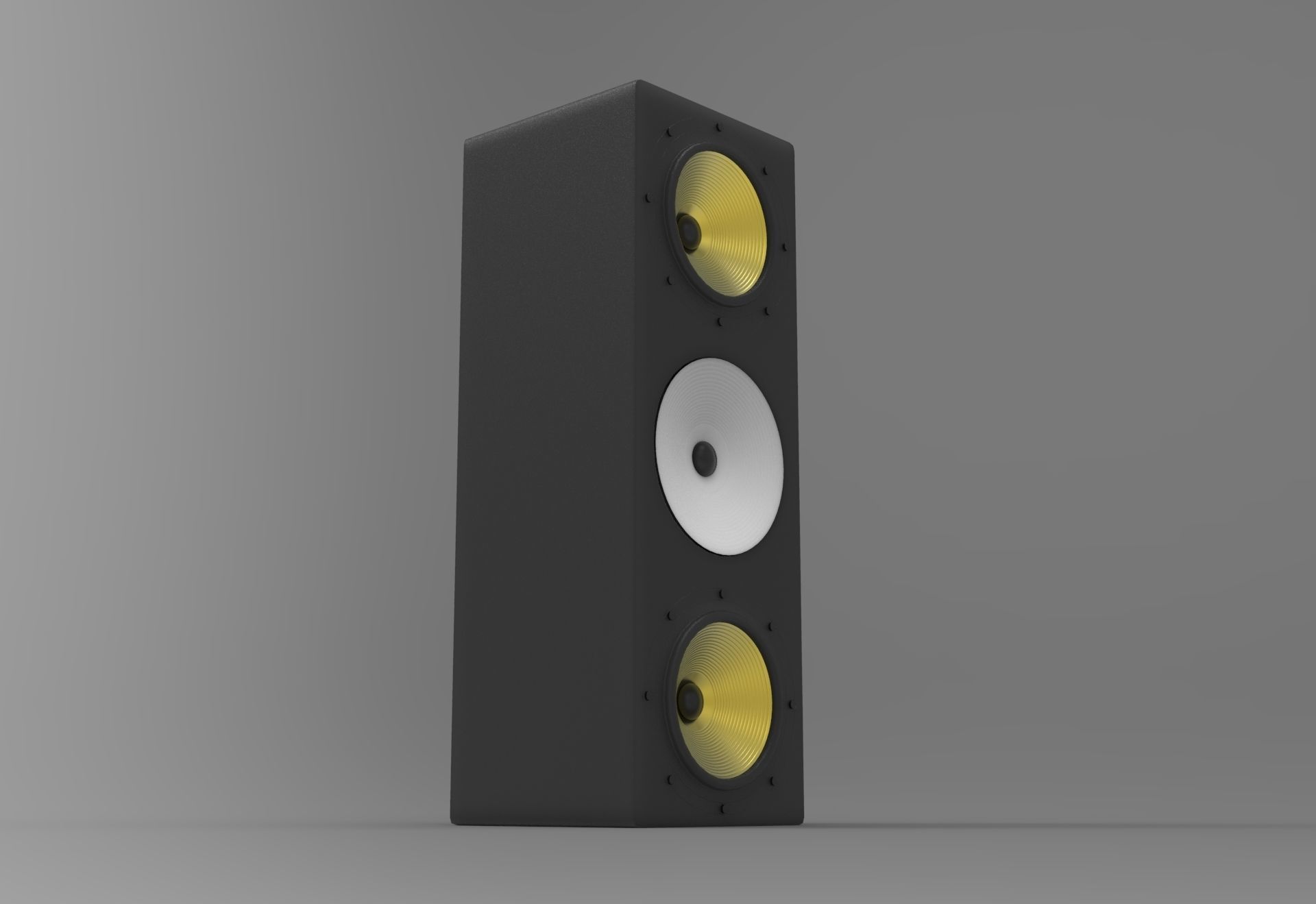 Speaker Box Low-poly 3D model_3