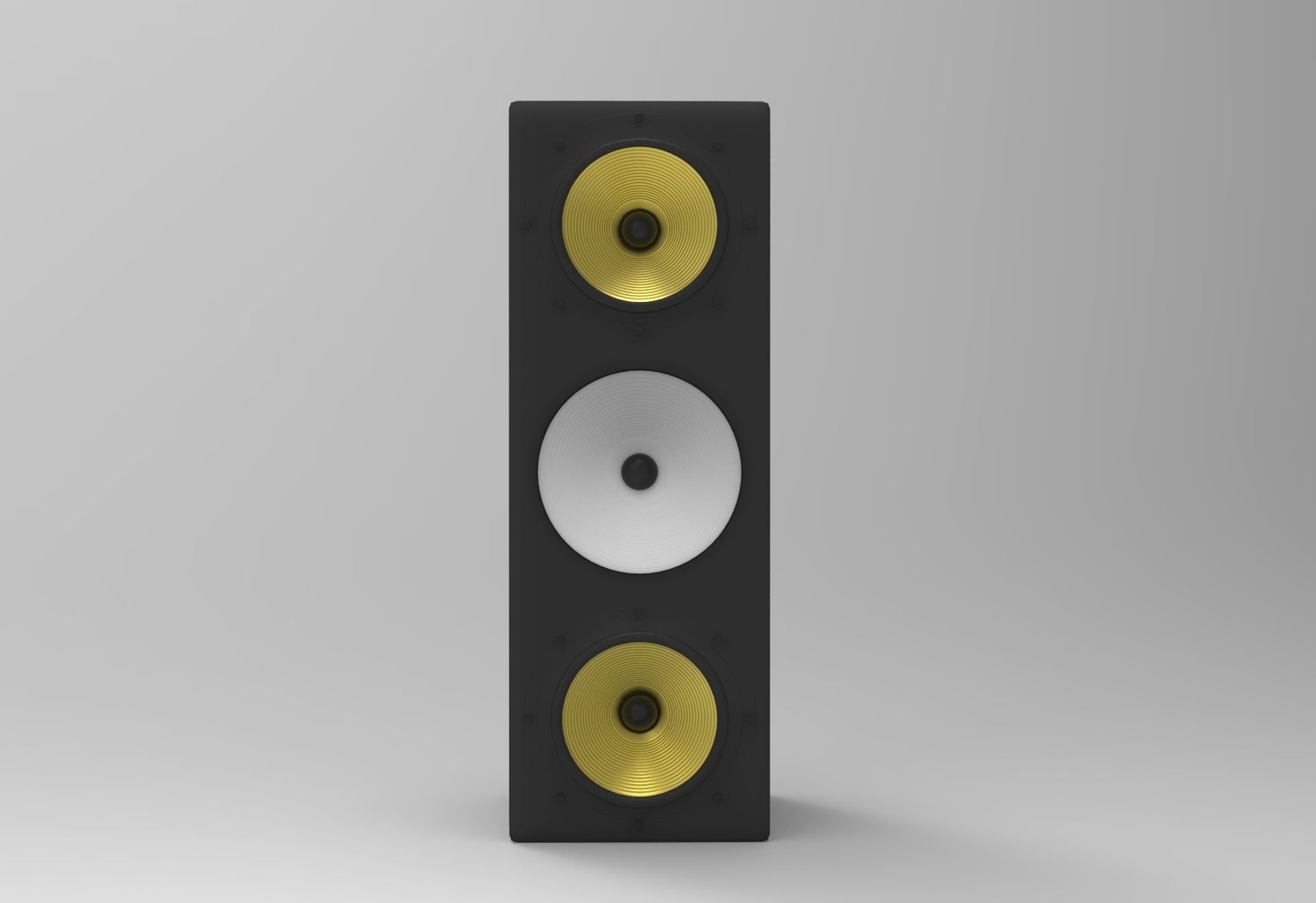 Speaker Box Low-poly 3D model_4