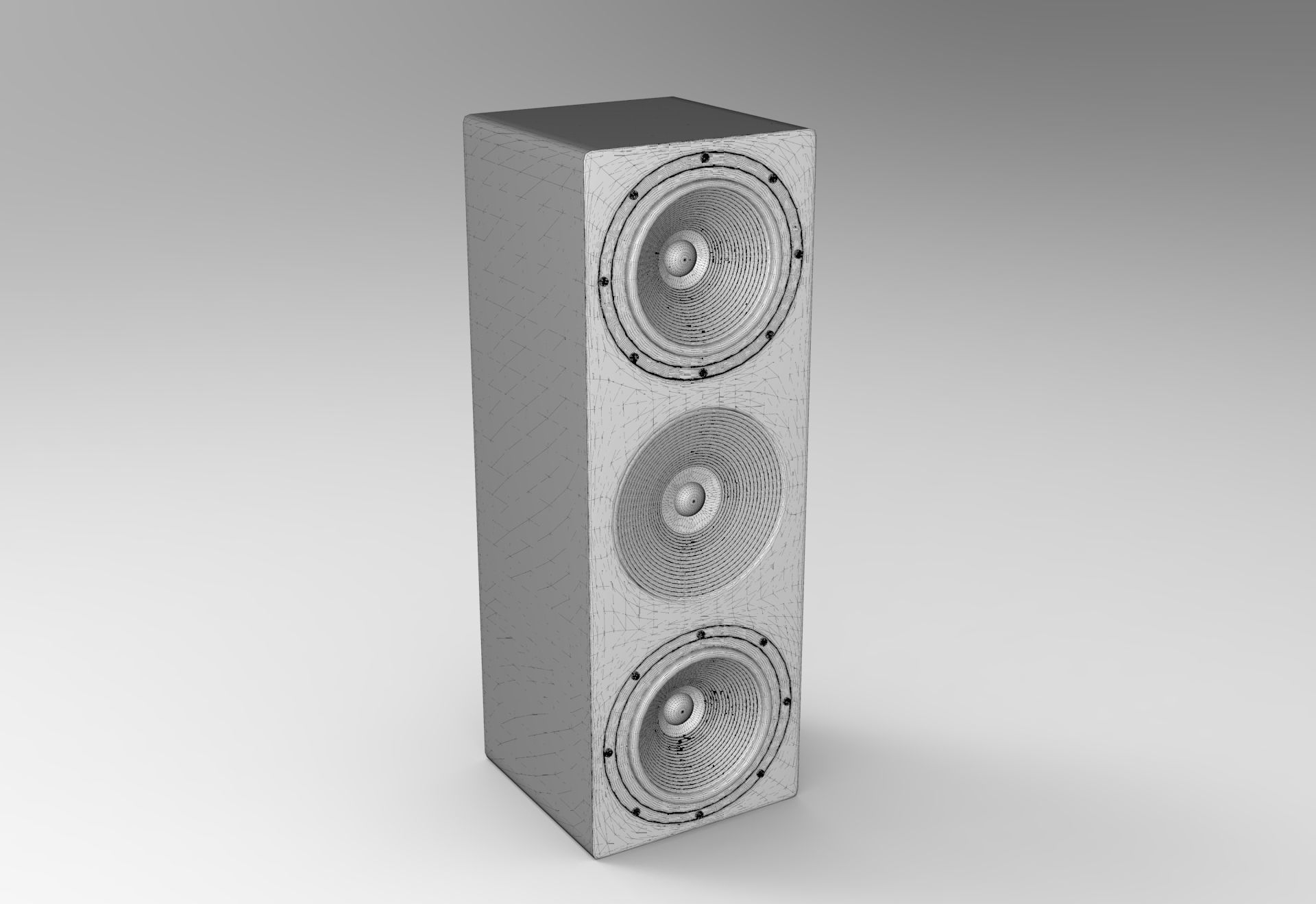 Speaker Box Low-poly 3D model_5