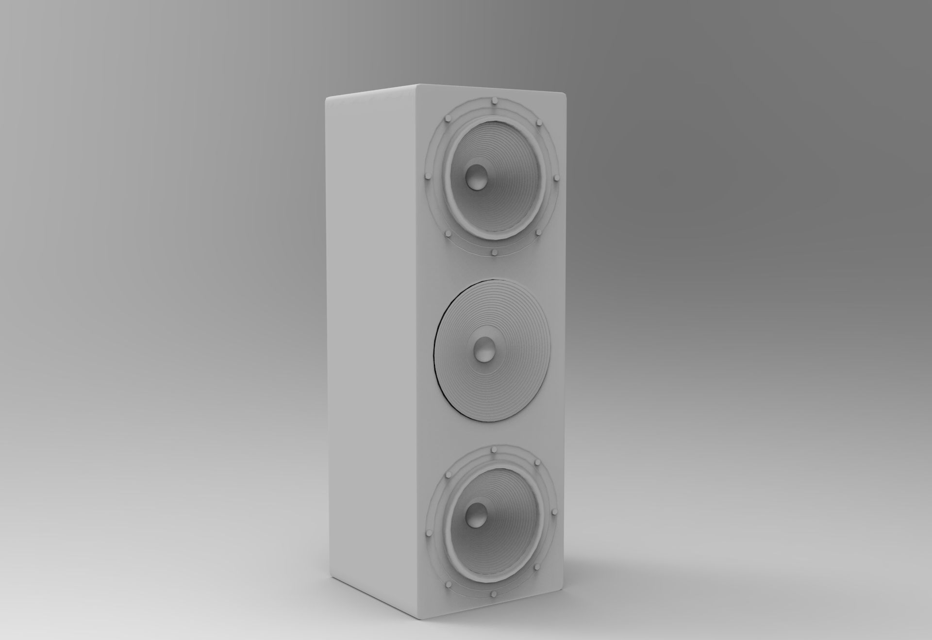 Speaker Box Low-poly 3D model_8