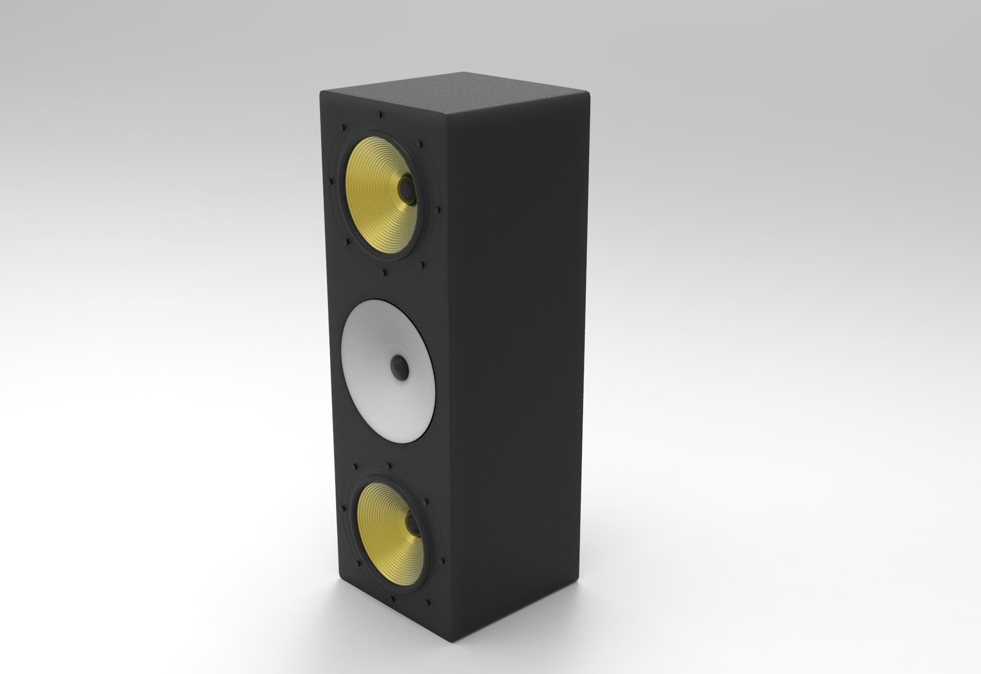 Speaker Box Low-poly 3D model_1