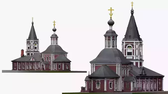 001270 old christian temple 3dp