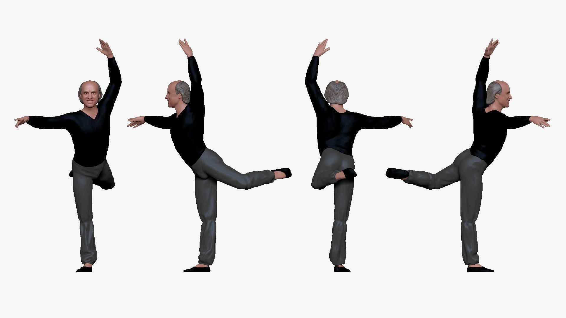 001272 ballet dancer in black top and gray pants 3D model_3