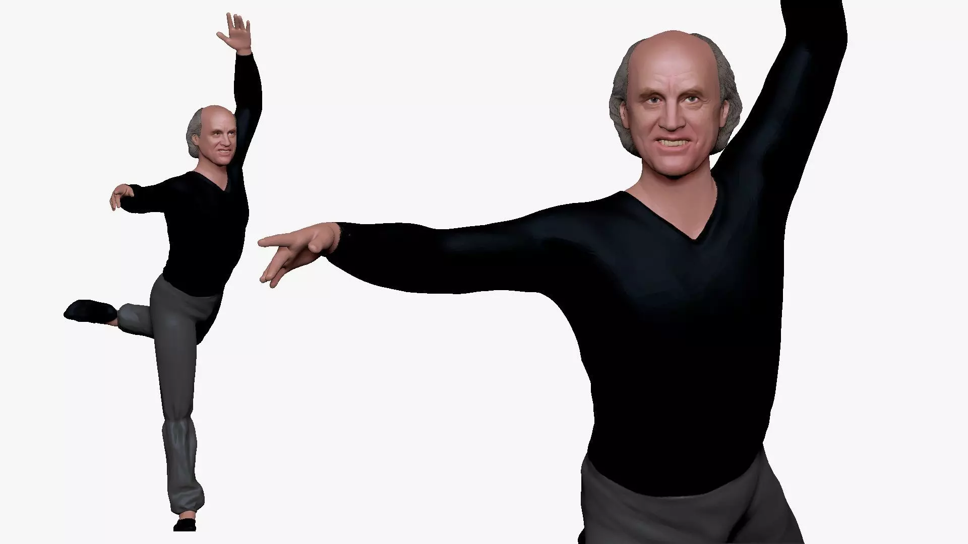 001272 ballet dancer in black top and gray pants 3D model_0