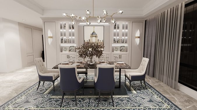 Europe dining area 3D model