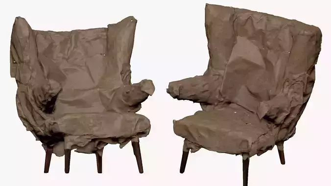 001274 old ghosty chair lowpoly