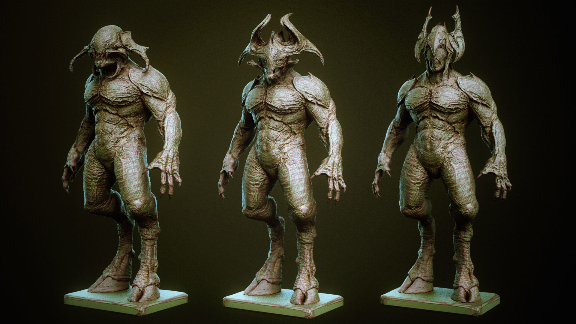 DEMON part one  52 Heads with Blendshapes 3D model_21