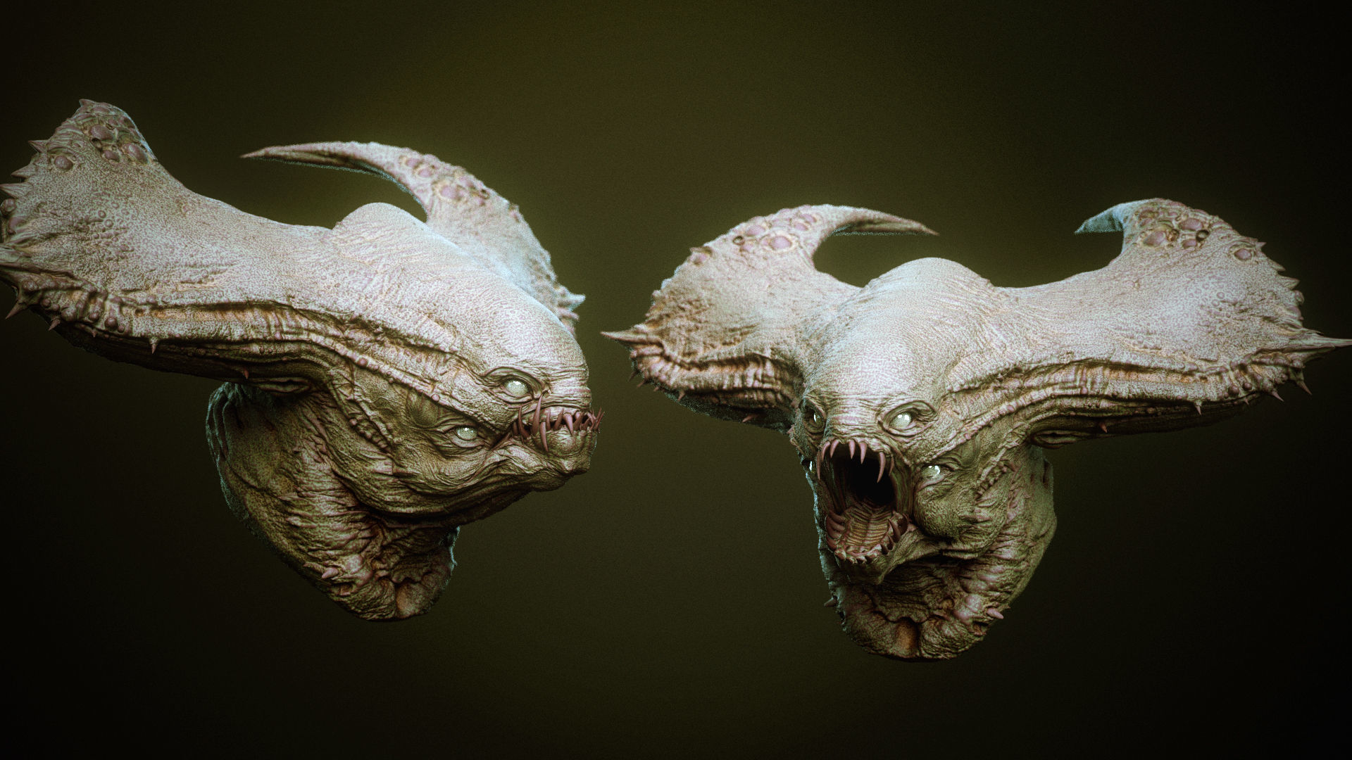DEMON part one  52 Heads with Blendshapes 3D model_29