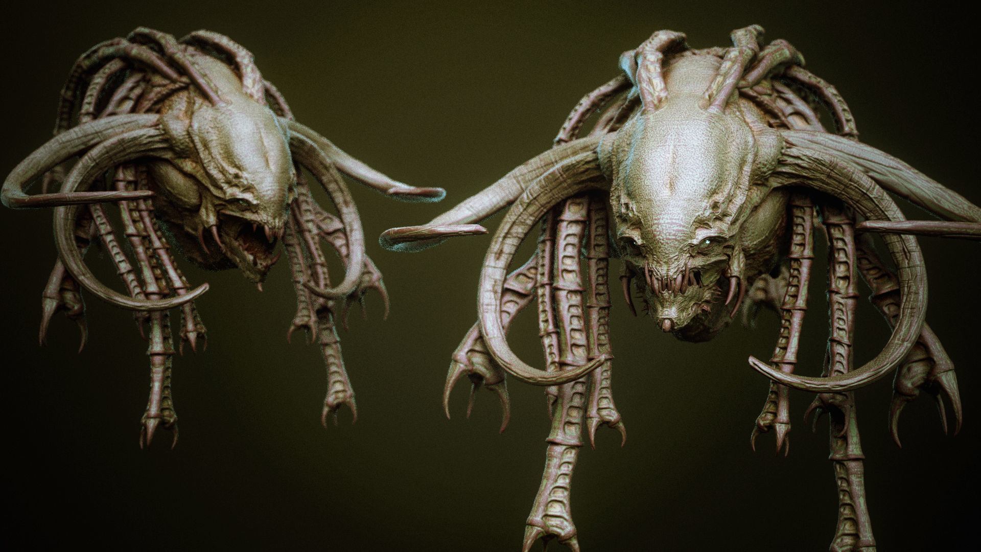 DEMON part one  52 Heads with Blendshapes 3D model_38