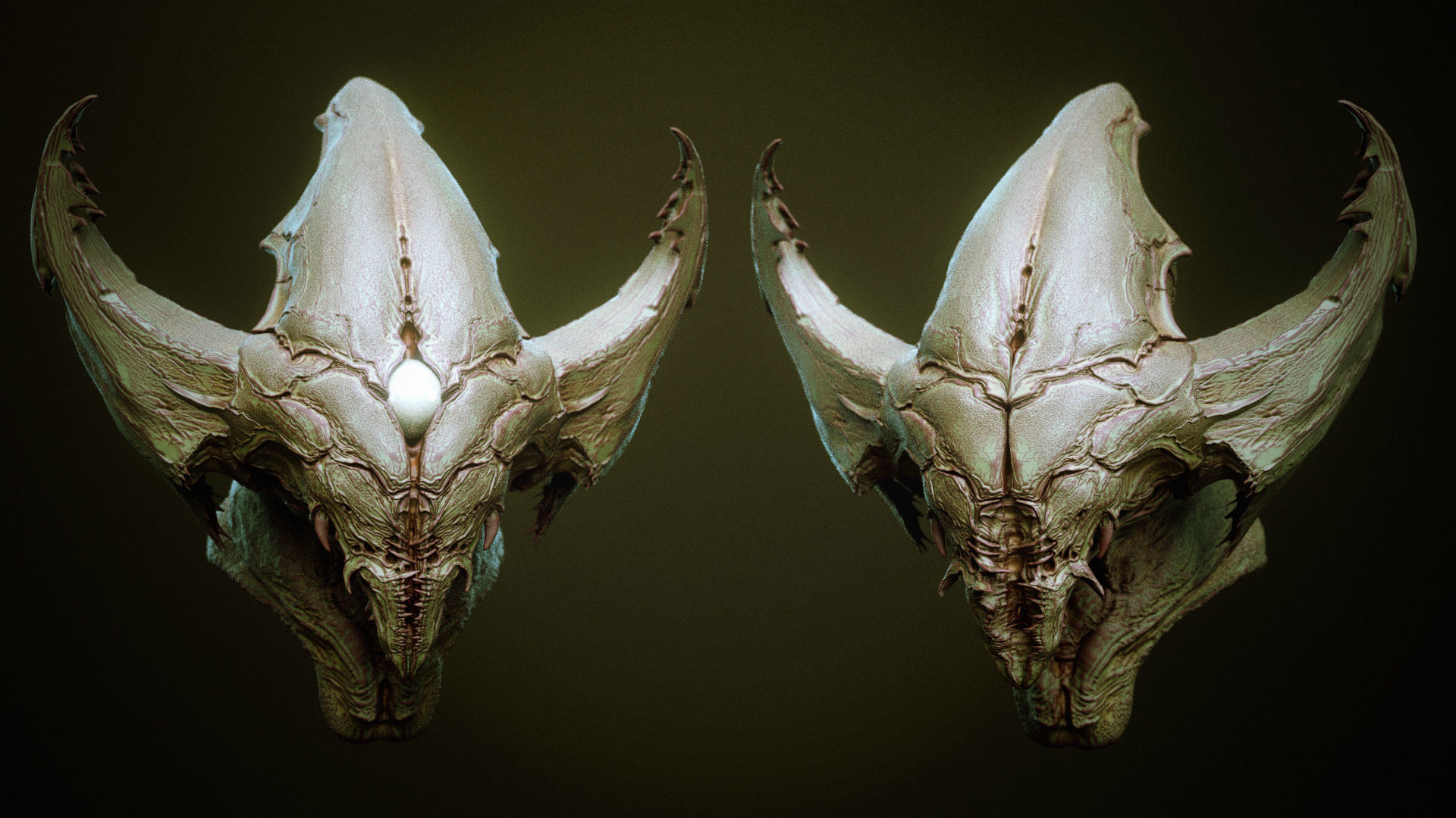 DEMON part one  52 Heads with Blendshapes 3D model_40