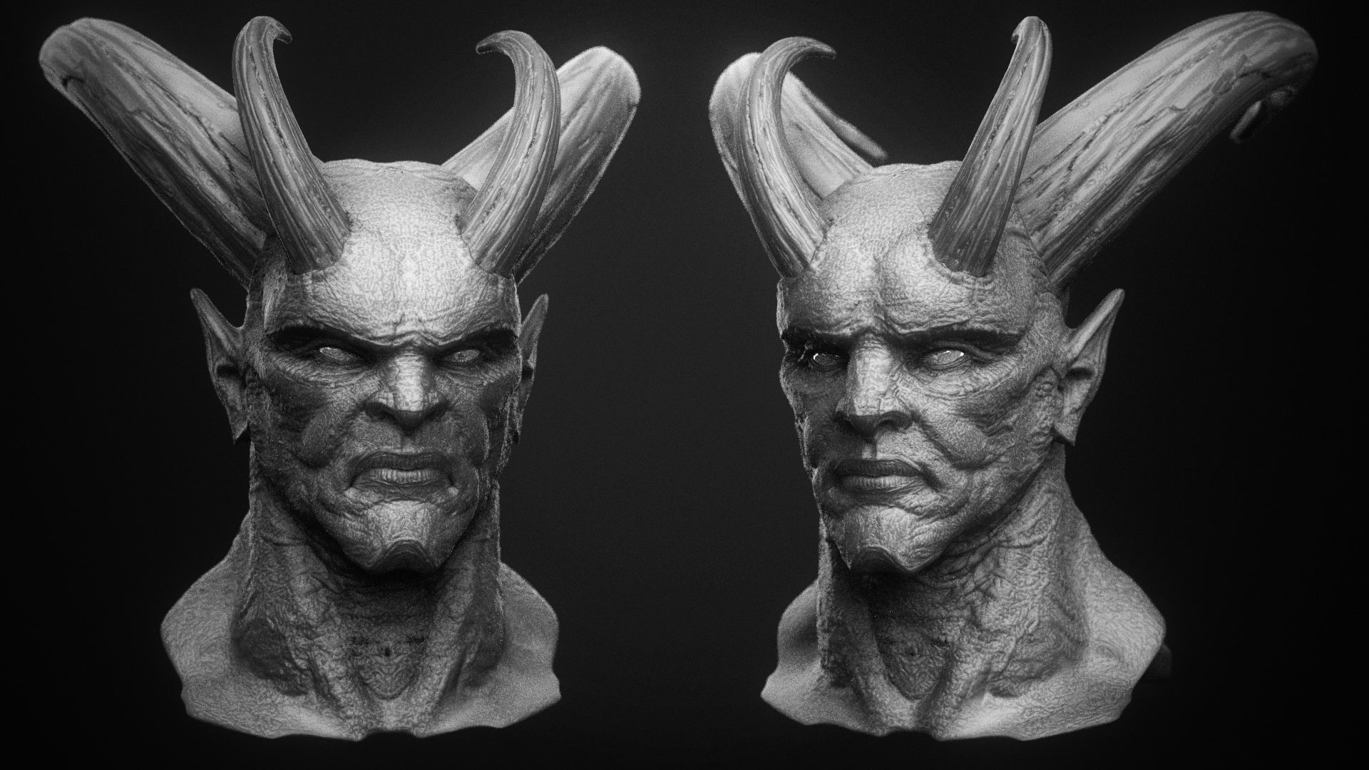 DEMON part one  52 Heads with Blendshapes 3D model_34