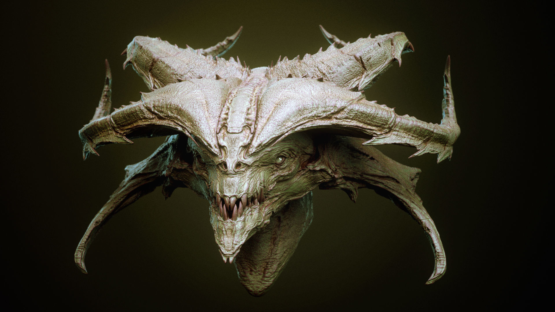 DEMON part one  52 Heads with Blendshapes 3D model_57