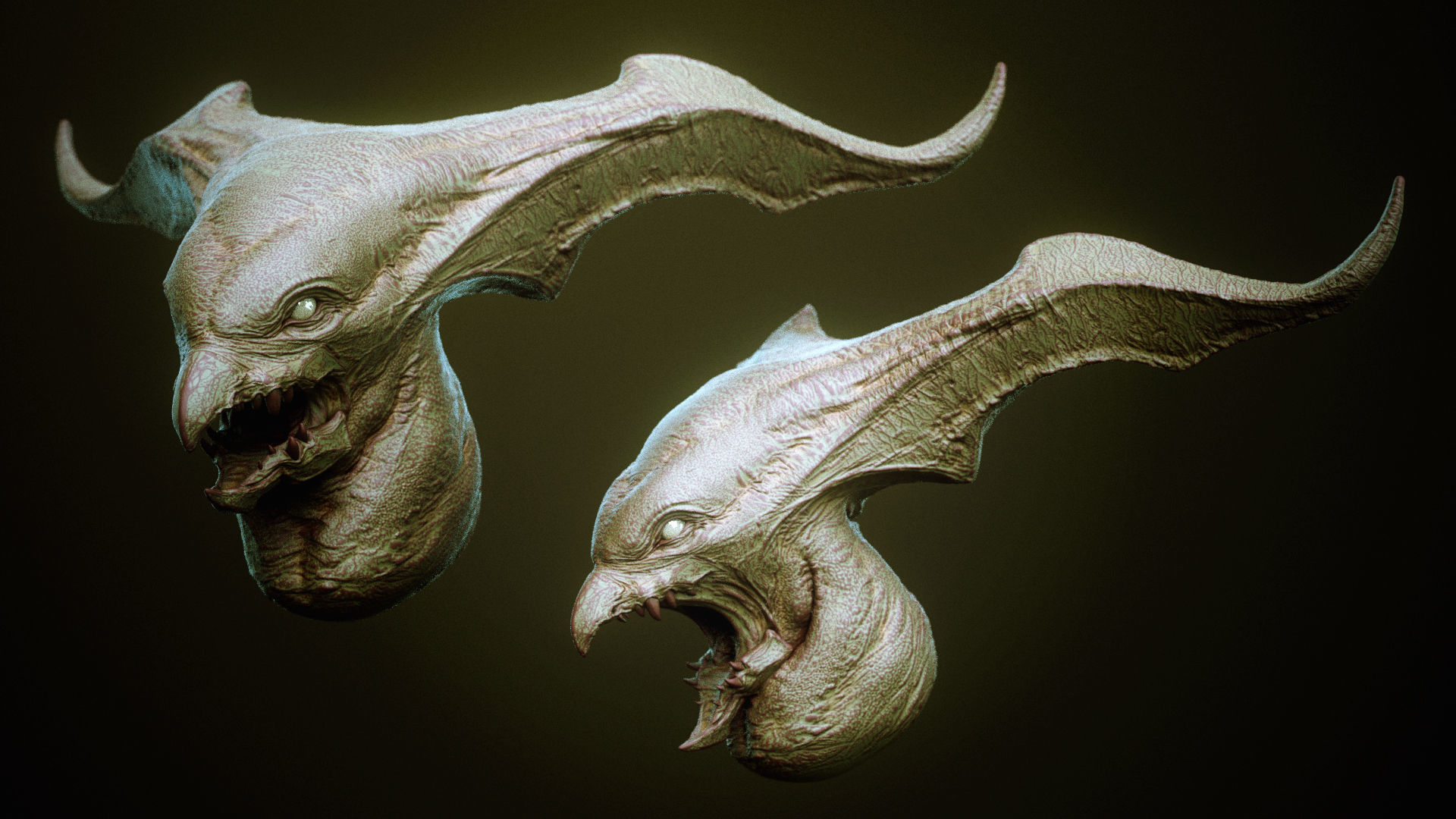 DEMON part one  52 Heads with Blendshapes 3D model_43