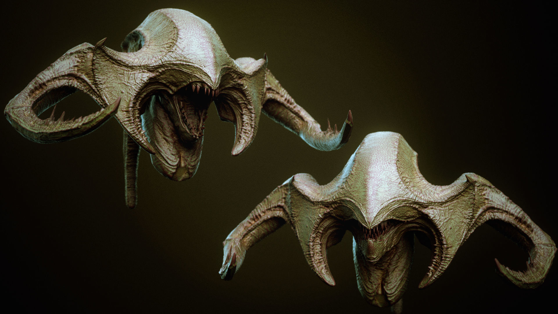 DEMON part one  52 Heads with Blendshapes 3D model_35