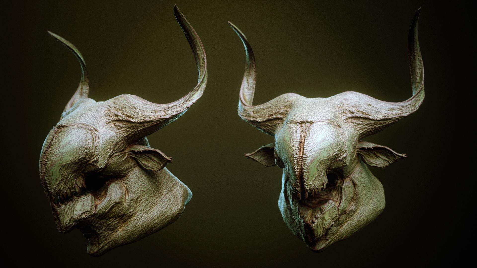 DEMON part one  52 Heads with Blendshapes 3D model_58
