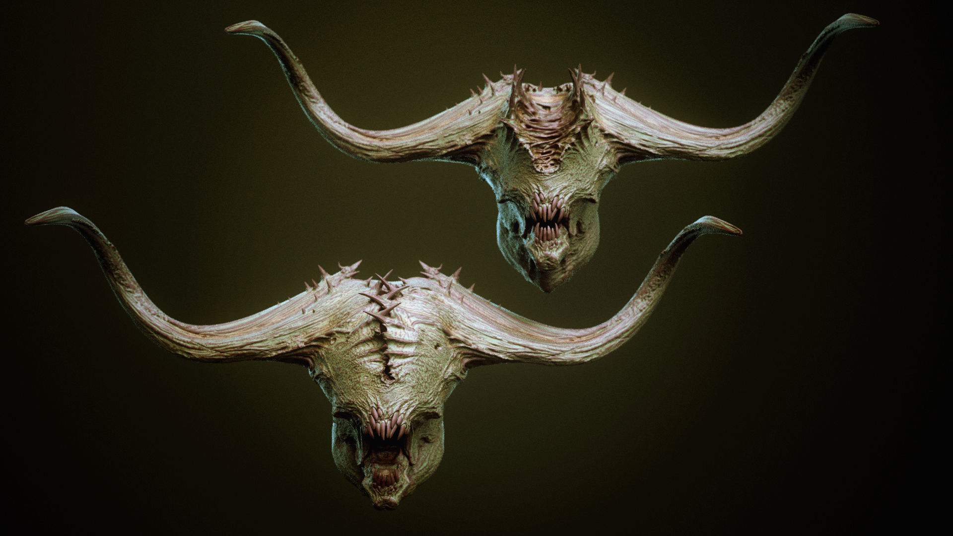 DEMON part one  52 Heads with Blendshapes 3D model_50
