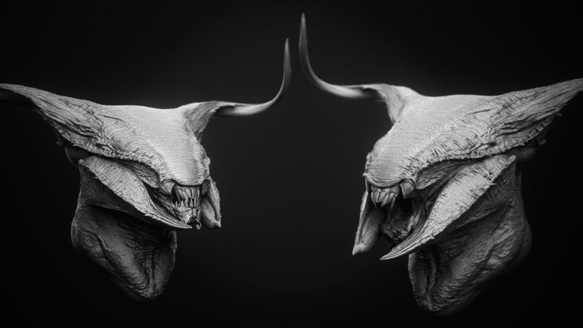 DEMON part one  52 Heads with Blendshapes 3D model_31