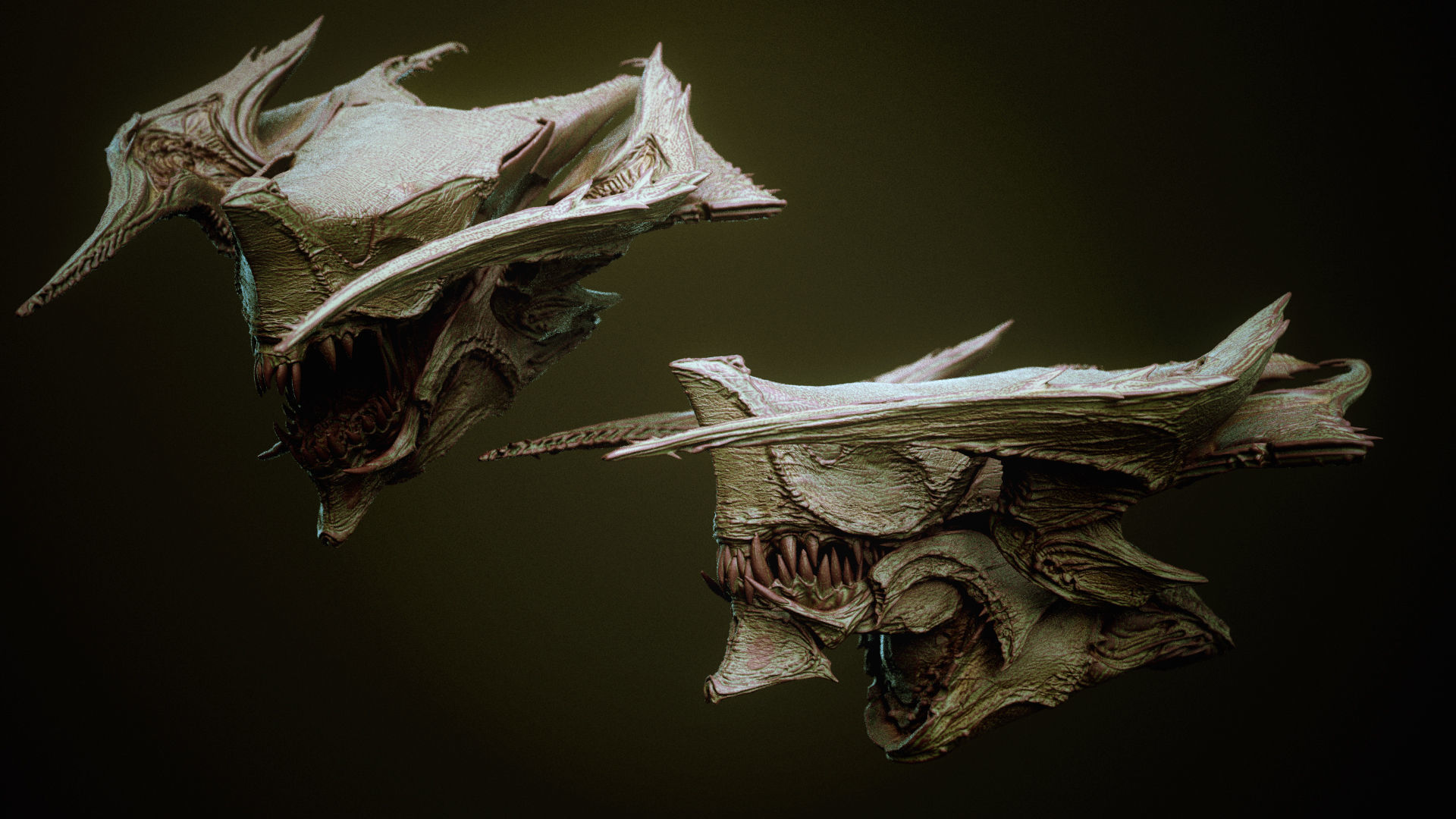 DEMON part one  52 Heads with Blendshapes 3D model_54