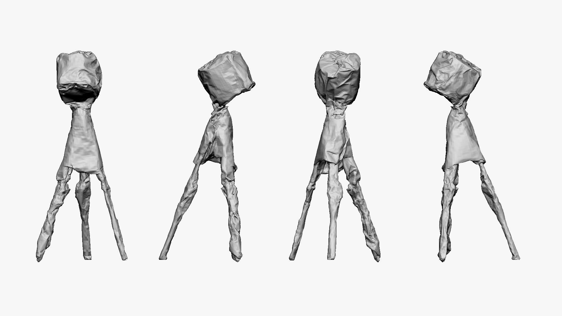 001275 the light hiden under dark coat lowpoly 3dp 3D print model_4